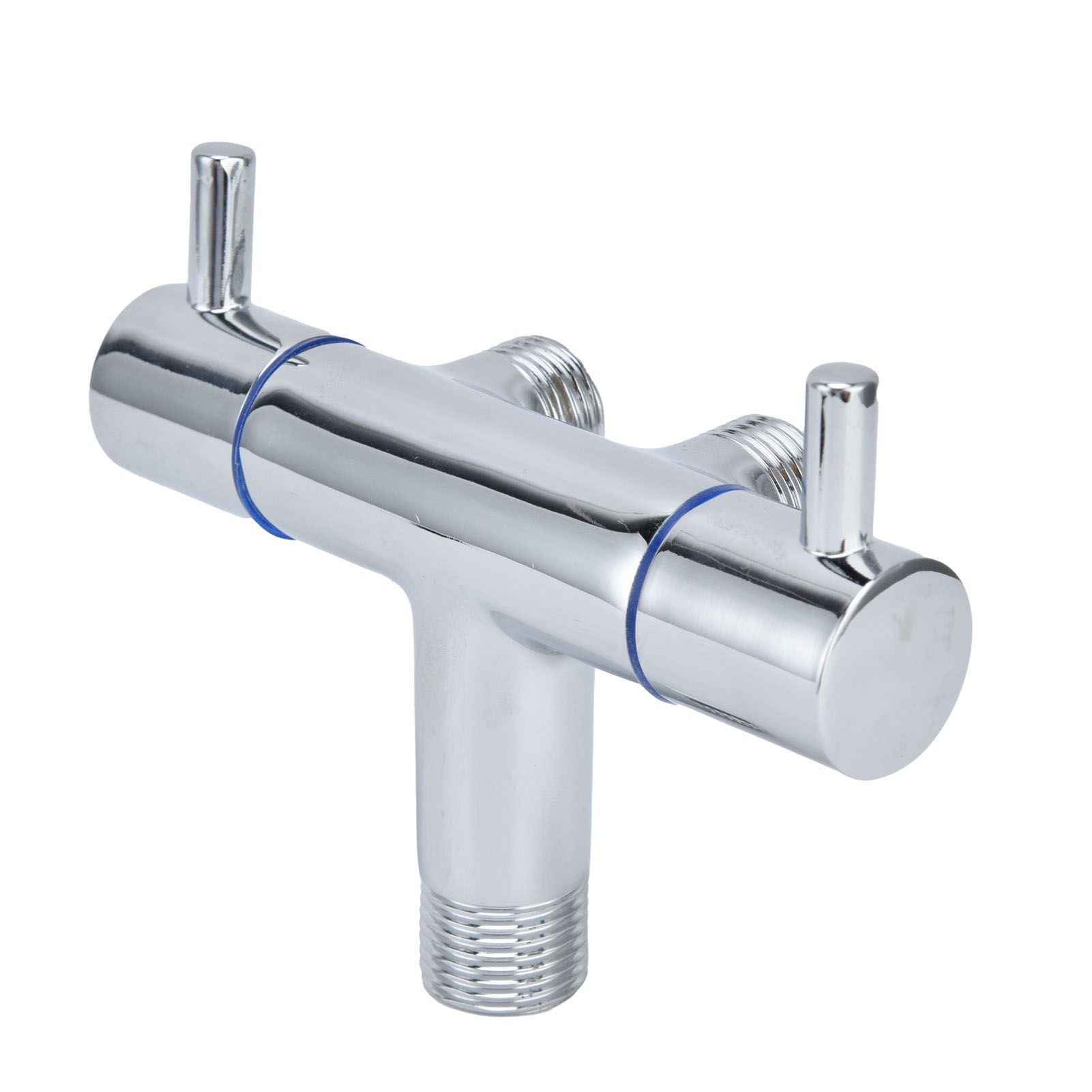 G1/2 Male Thread Angle Valve 1 Inlet 2 Outlet Cold Water Faucet Diverter Valve — image 1