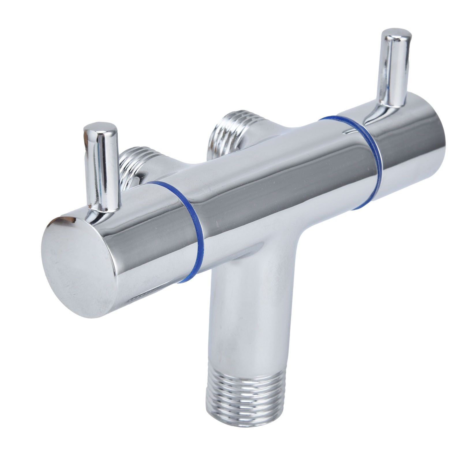G1/2 Male Thread Angle Valve 1 Inlet 2 Outlet Cold Water Faucet Diverter Valve view 2