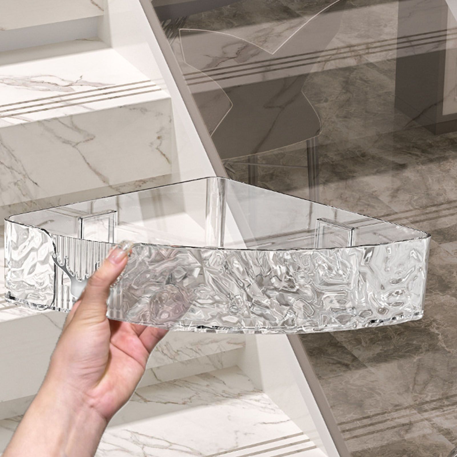 Wall Mount Corner Shelf Multipurpose Modern Exquisite Space Saving Corner view 9