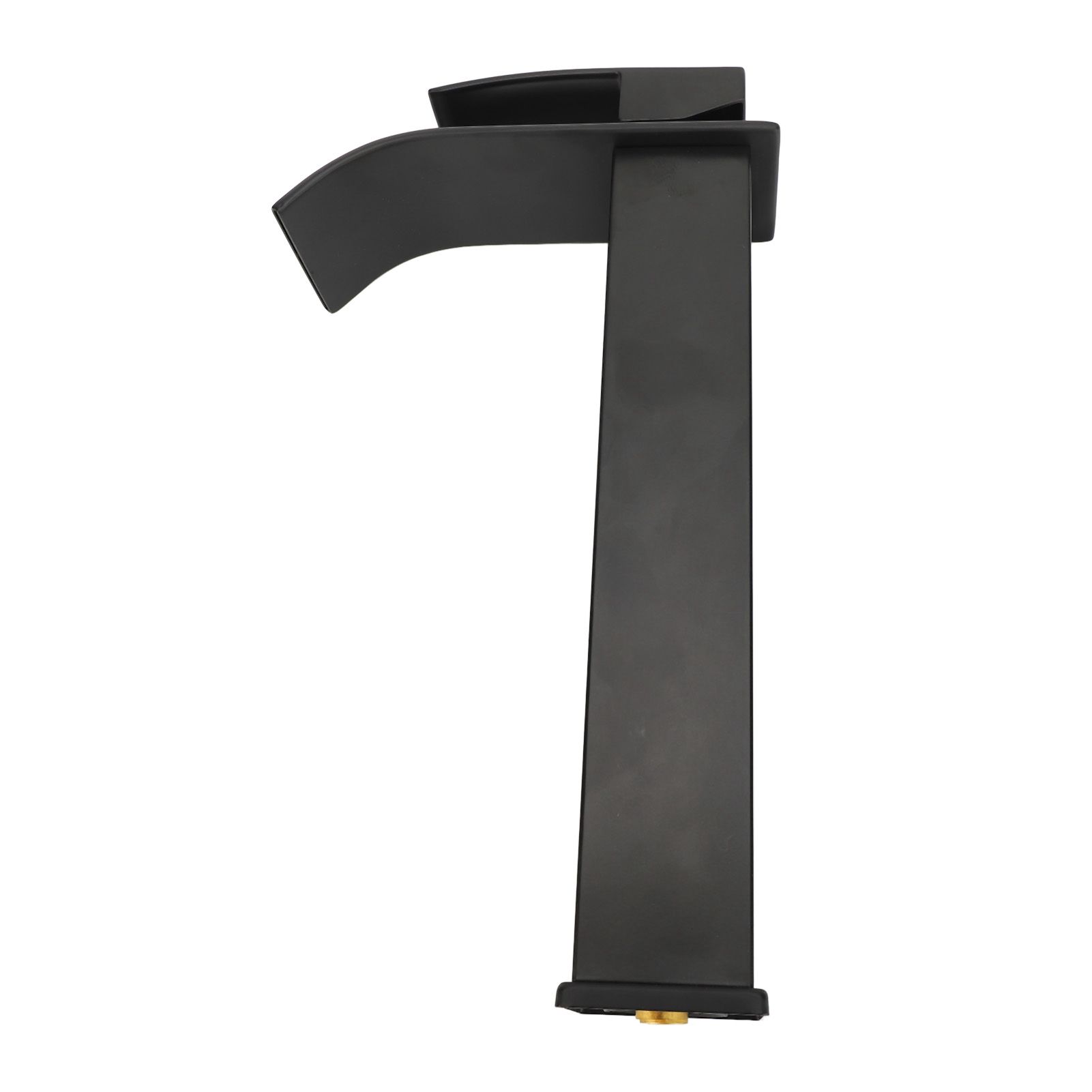 Waterfall Bathroom Faucet Electroplated Black Single Handle Copper Valve Core view 10