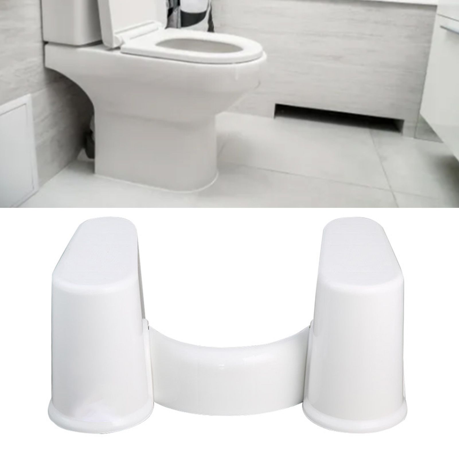 Toilet Step Stool Plastic Non Slip Multifunctional Toilet Poop Foot Stool for Home view 8