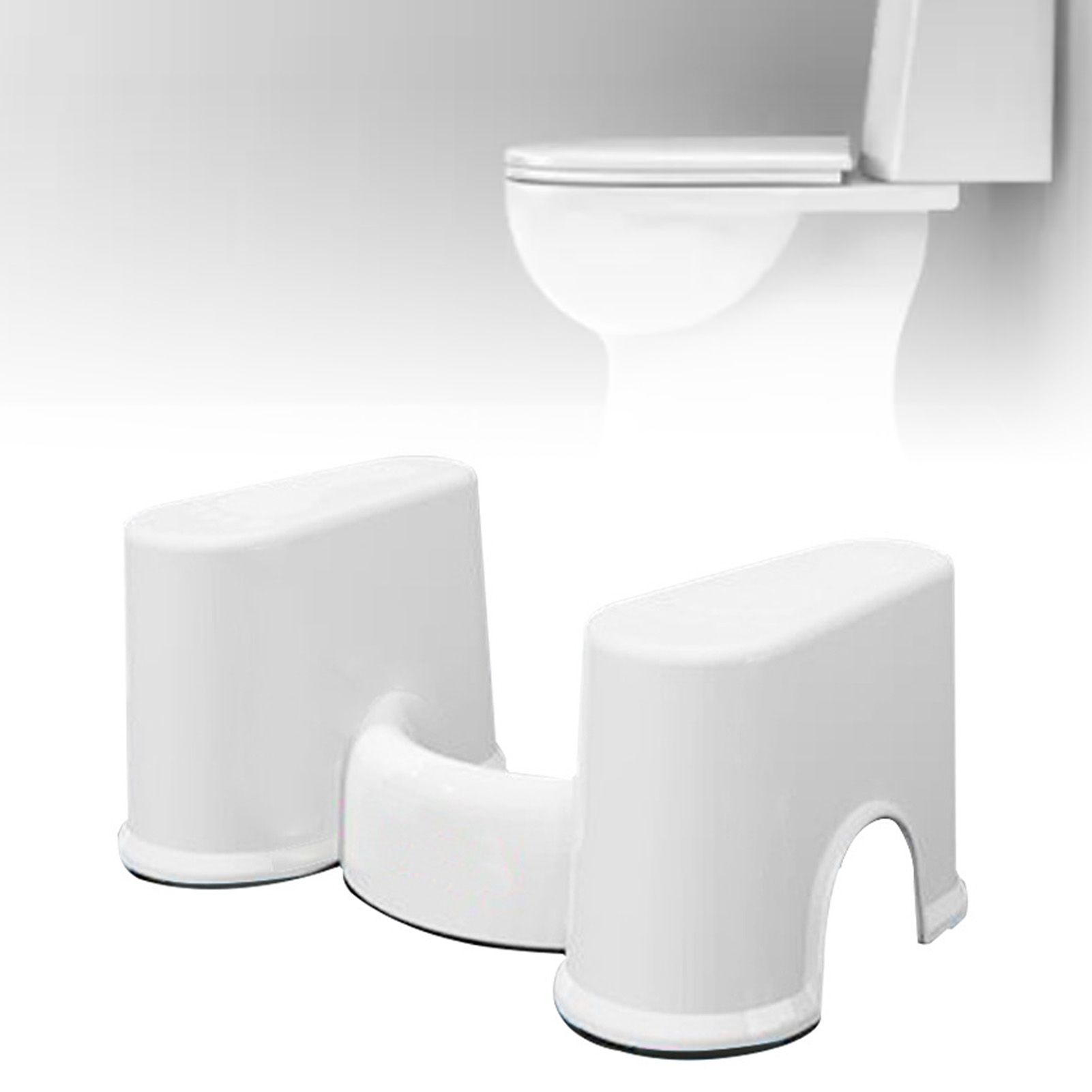 Toilet Step Stool Plastic Non Slip Multifunctional Toilet Poop Foot Stool for Home view 9