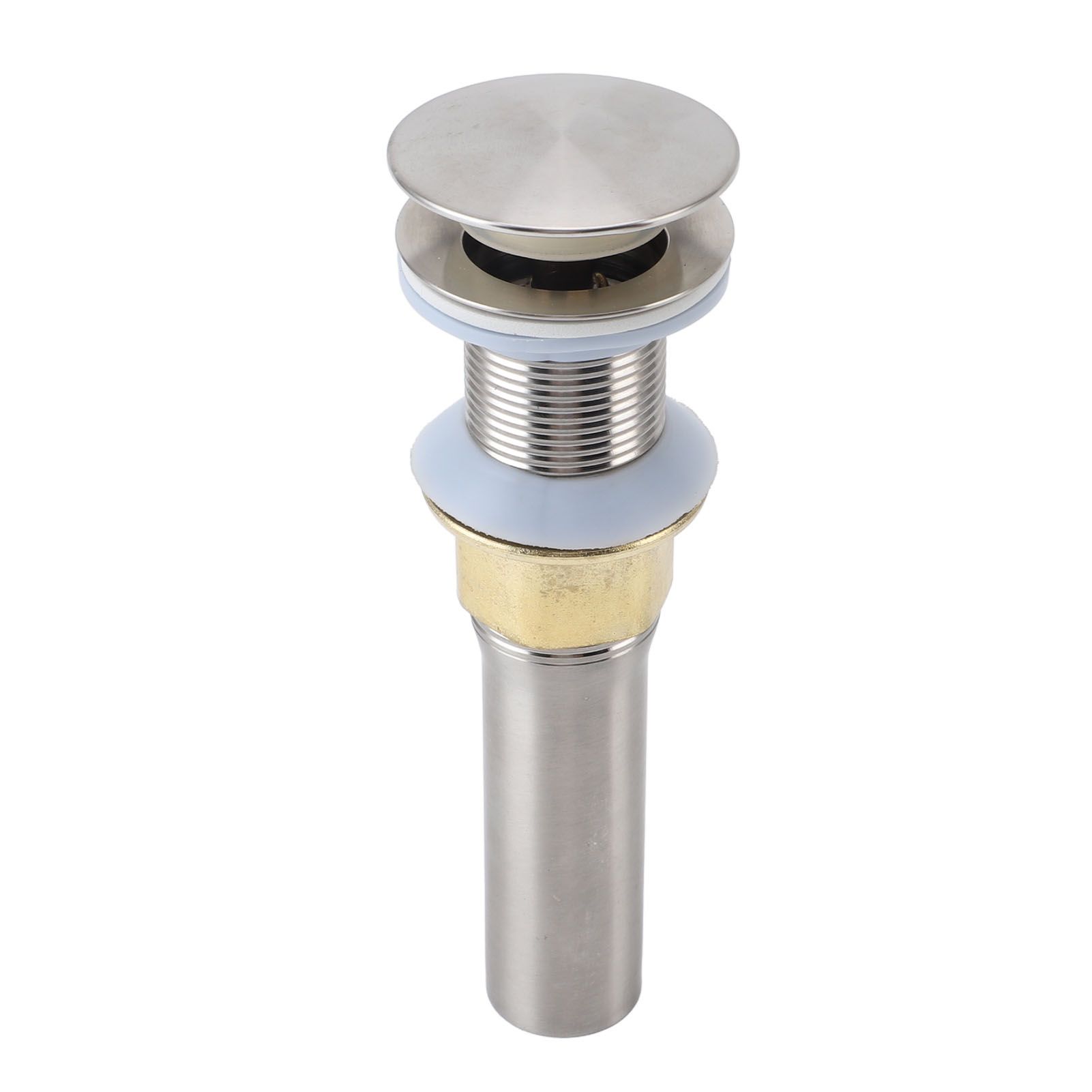 Popup Sink Drain Stainless Steel Leakage Proof Brushed Ni Finish Drain Stopper view 4