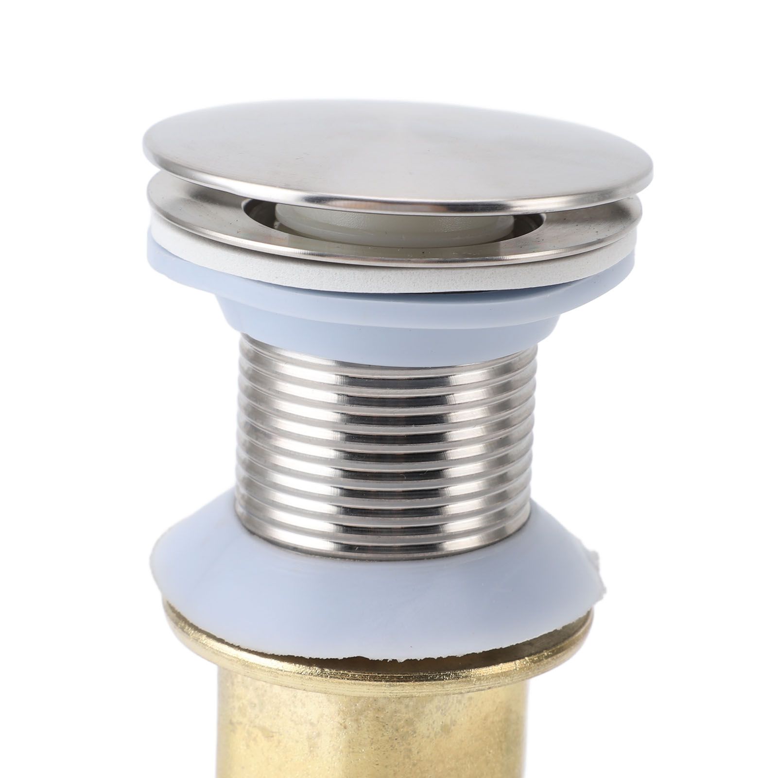 Popup Sink Drain Stainless Steel Leakage Proof Brushed Ni Finish Drain Stopper view 5