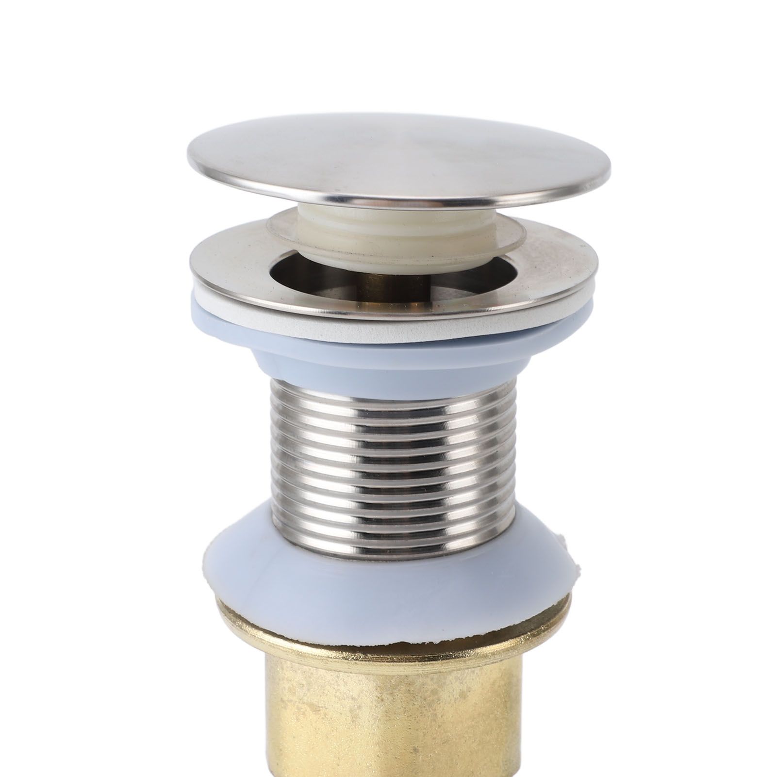 Popup Sink Drain Stainless Steel Leakage Proof Brushed Ni Finish Drain Stopper view 7