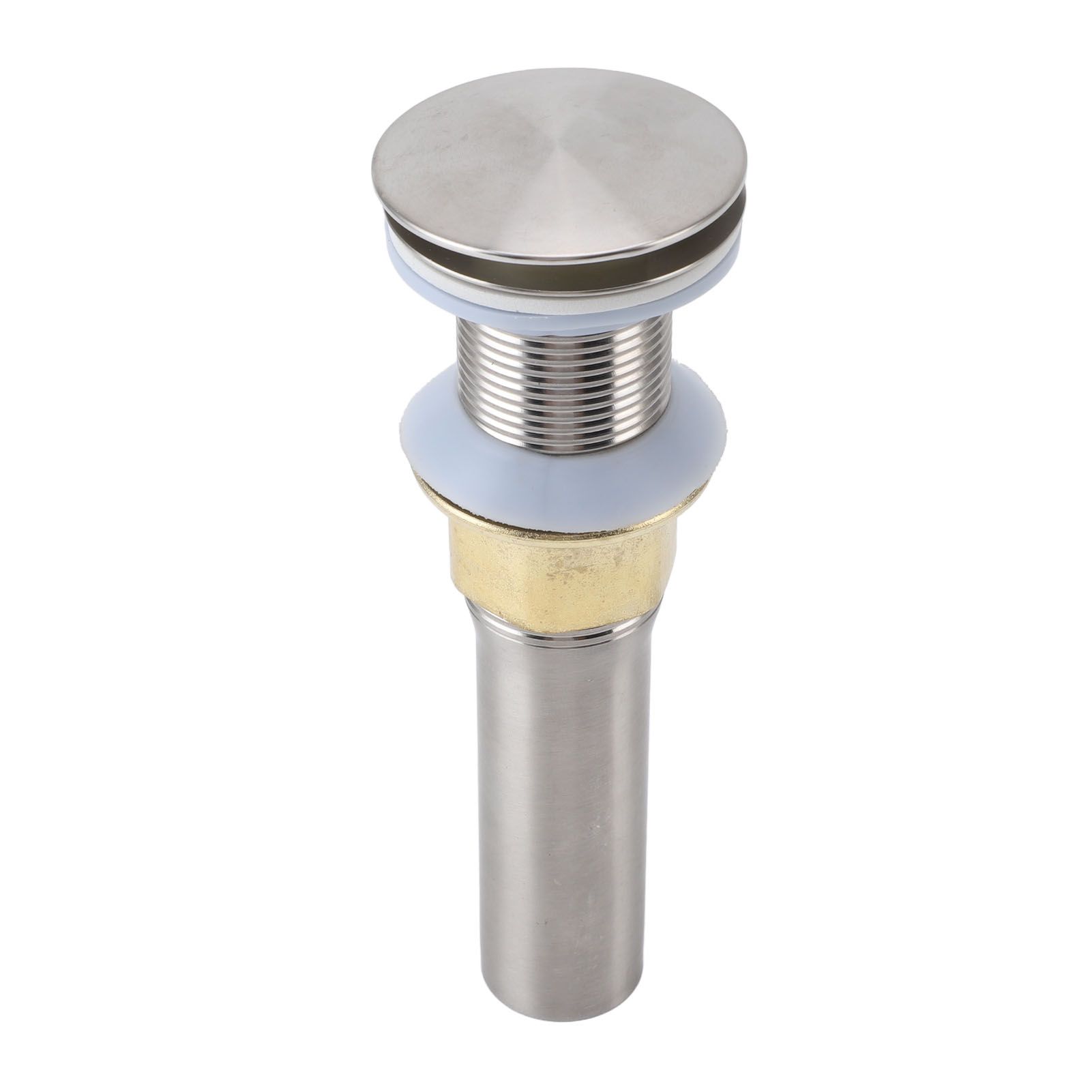 Popup Sink Drain Stainless Steel Leakage Proof Brushed Ni Finish Drain Stopper view 9