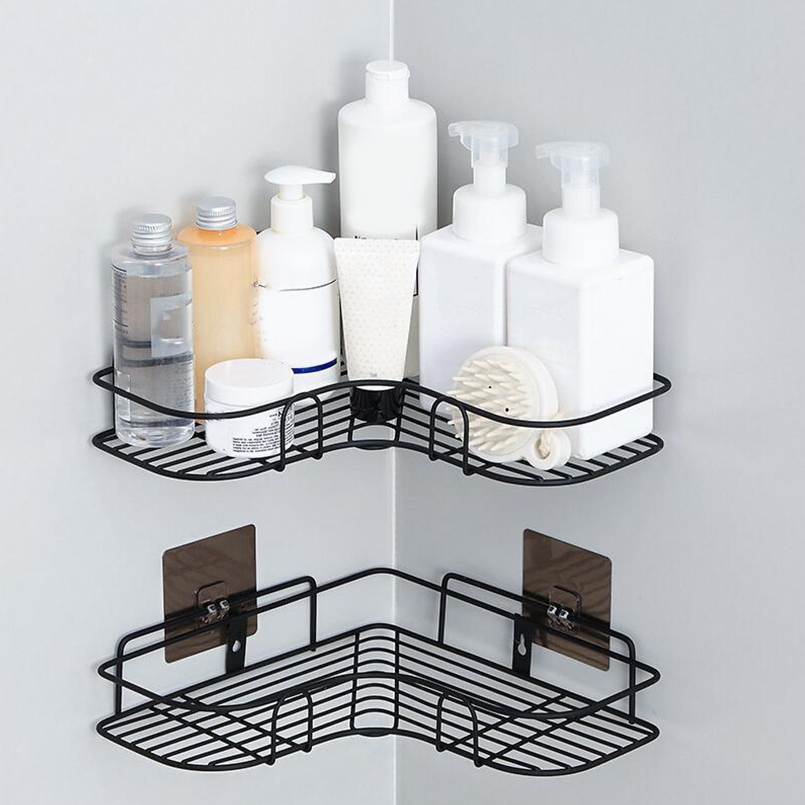 Corner Shower Caddy Wall Mount Adhesive Shower Organizer Rack Shelf for view 6