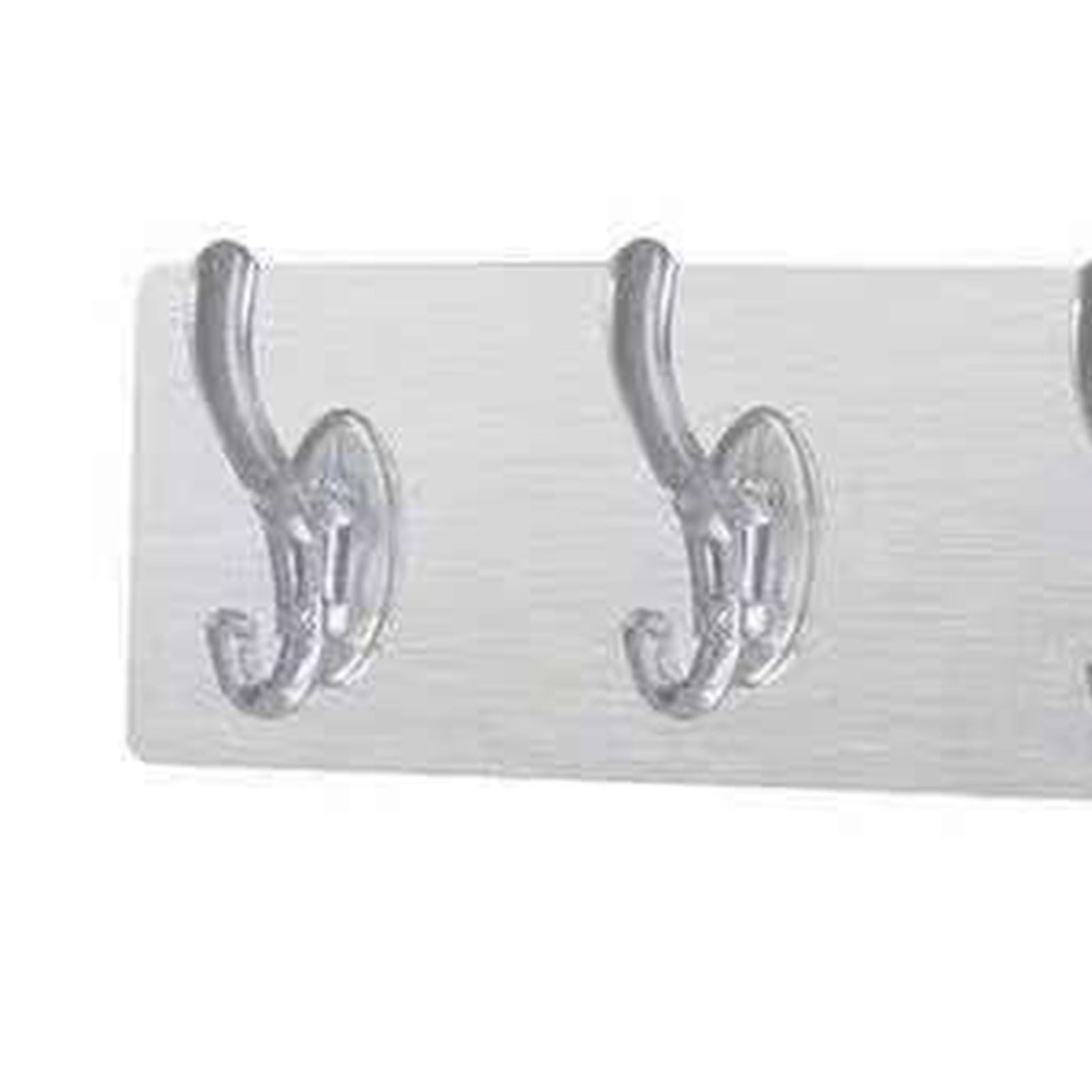 Long Strip Hook Wall Mount Punch Free Traceless Strong Adhesive Transparent view 2