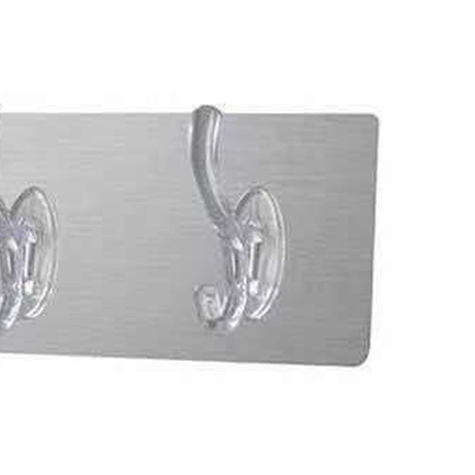 Long Strip Hook Wall Mount Punch Free Traceless Strong Adhesive Transparent view 7