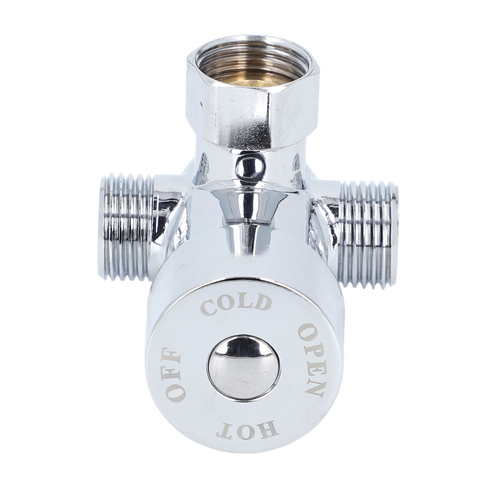 Hot Cold Water Mixing Valve Brass G1/2 Faucet Water Temperature Mixer for view 8