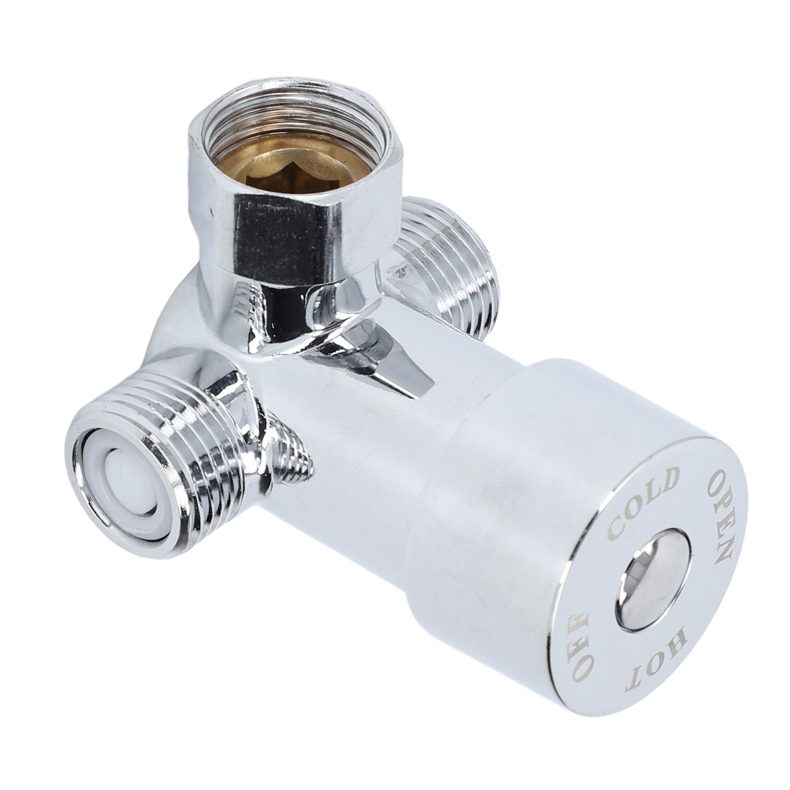 Hot Cold Water Mixing Valve Brass G1/2 Faucet Water Temperature Mixer for view 12