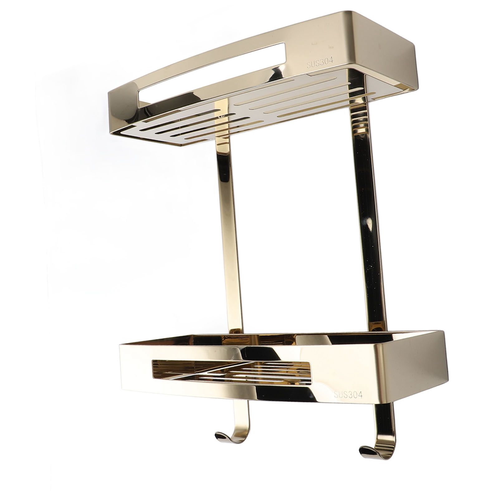 Bathroom Floating Shelves 304 Stainless Steel 2 Tier Wall Mounted Over Toilet view 6