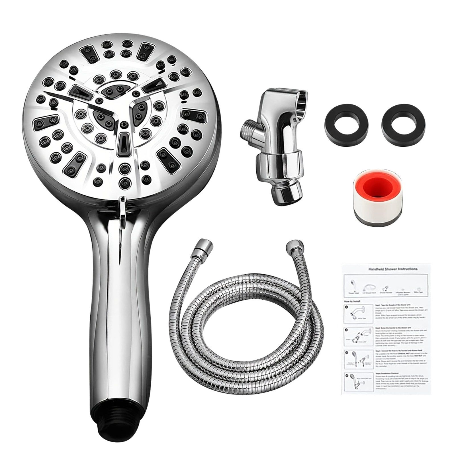 Shower Head High Pressure Electroplated 10 Settings Handheld Shower Head with view 2