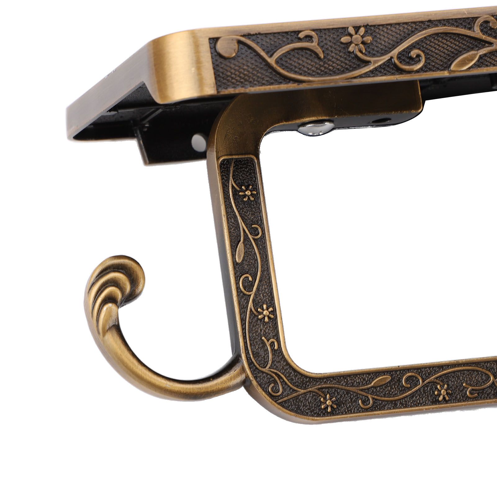 Toilet Paper Holder with Shelf Aluminum Alloy Wall Mounted Vintage Retro view 7