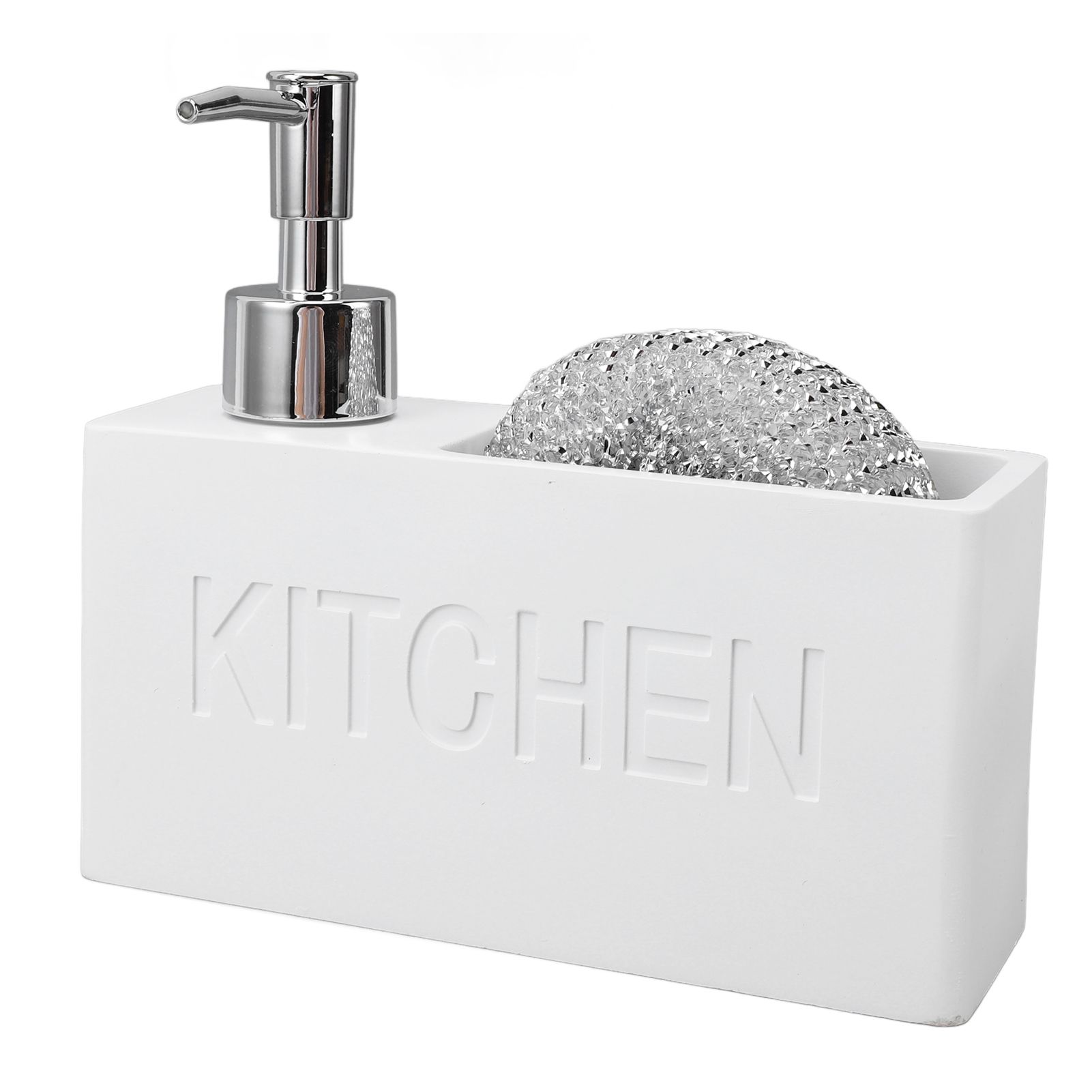 Kitchen Soap Dispenser with Sponge Holder Press Type Dish Soap Dispenser Pump view 4