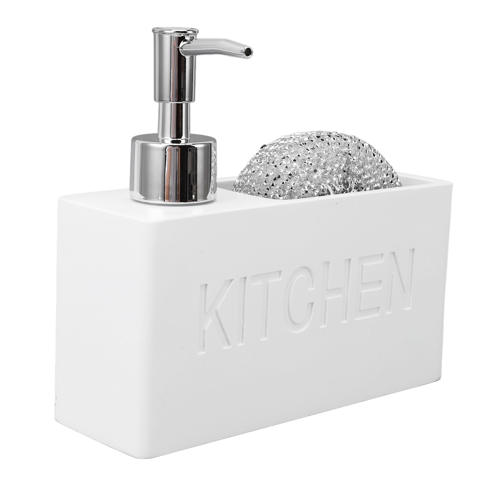 Kitchen Soap Dispenser with Sponge Holder Press Type Dish Soap Dispenser Pump view 6