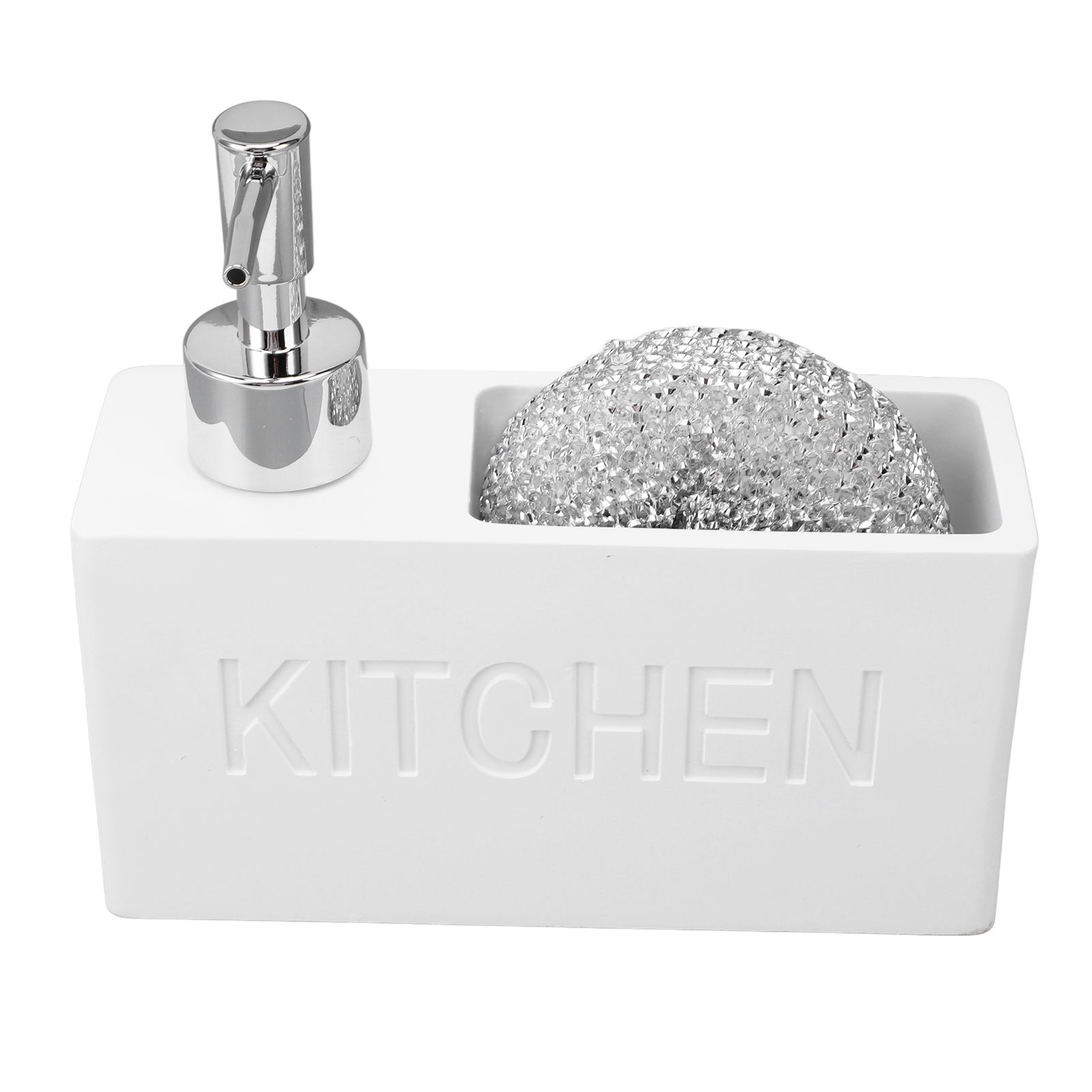 Kitchen Soap Dispenser with Sponge Holder Press Type Dish Soap Dispenser Pump view 9