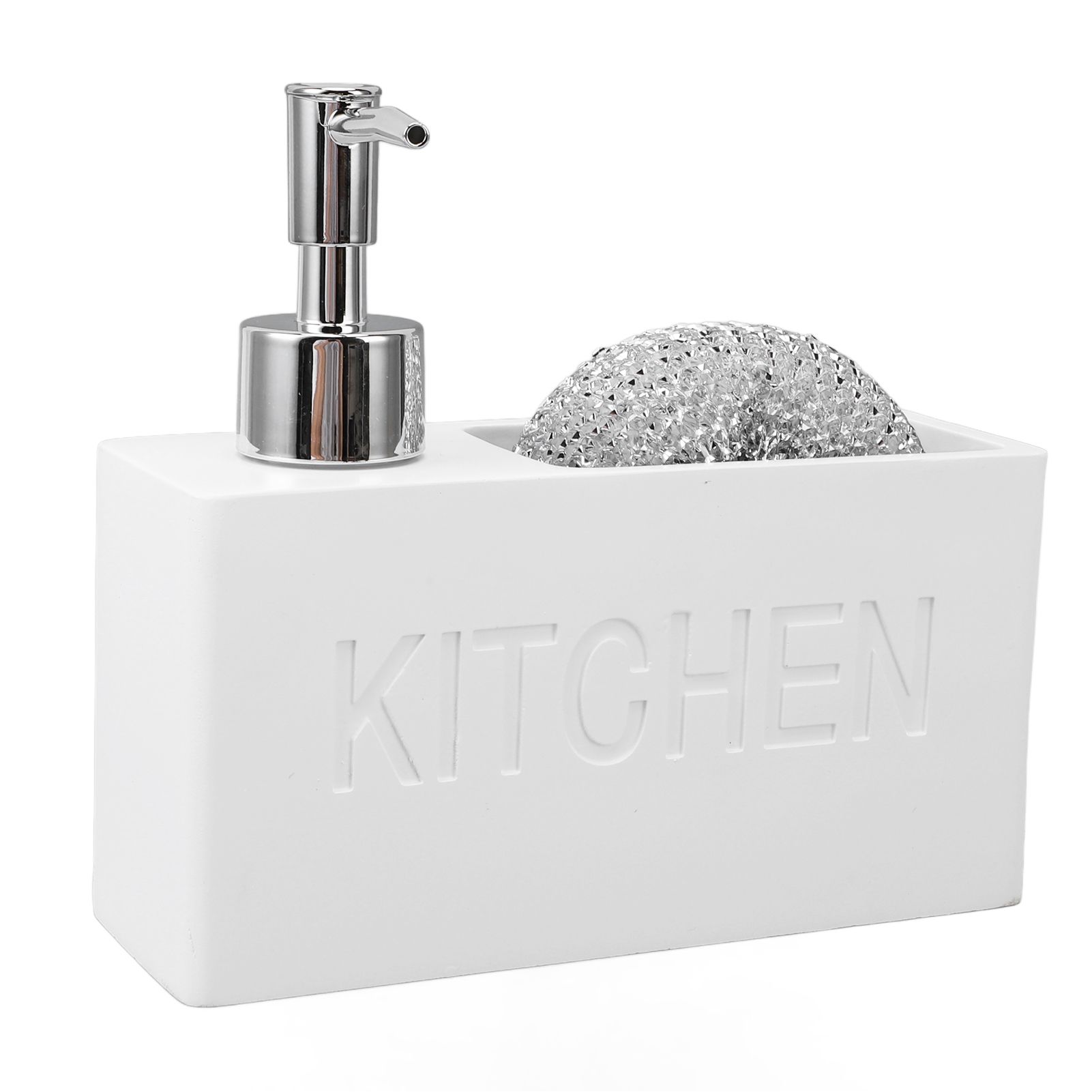 Kitchen Soap Dispenser with Sponge Holder Press Type Dish Soap Dispenser Pump view 10