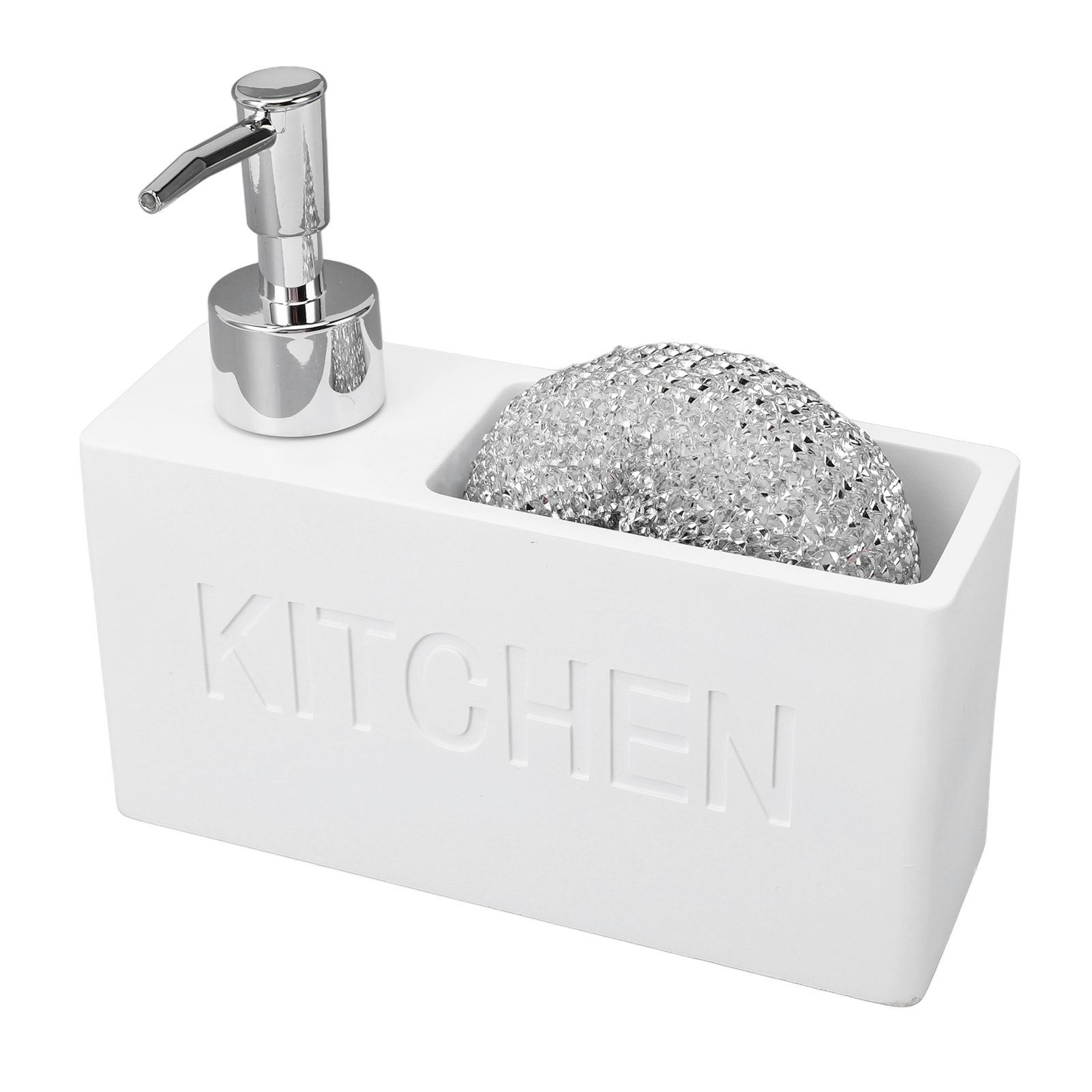 Kitchen Soap Dispenser with Sponge Holder Press Type Dish Soap Dispenser Pump view 11