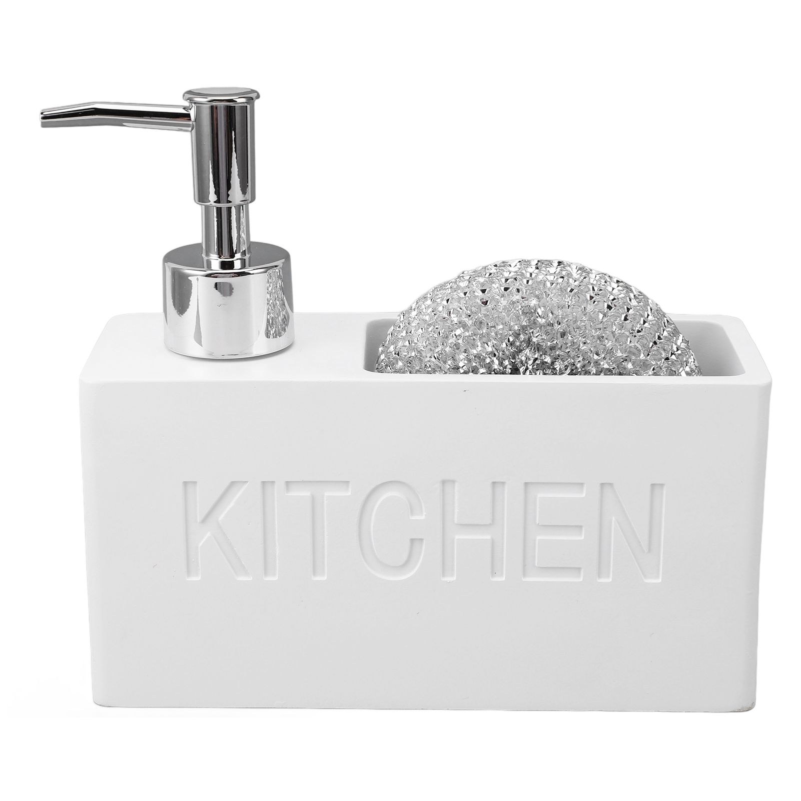 Kitchen Soap Dispenser with Sponge Holder Press Type Dish Soap Dispenser Pump view 12