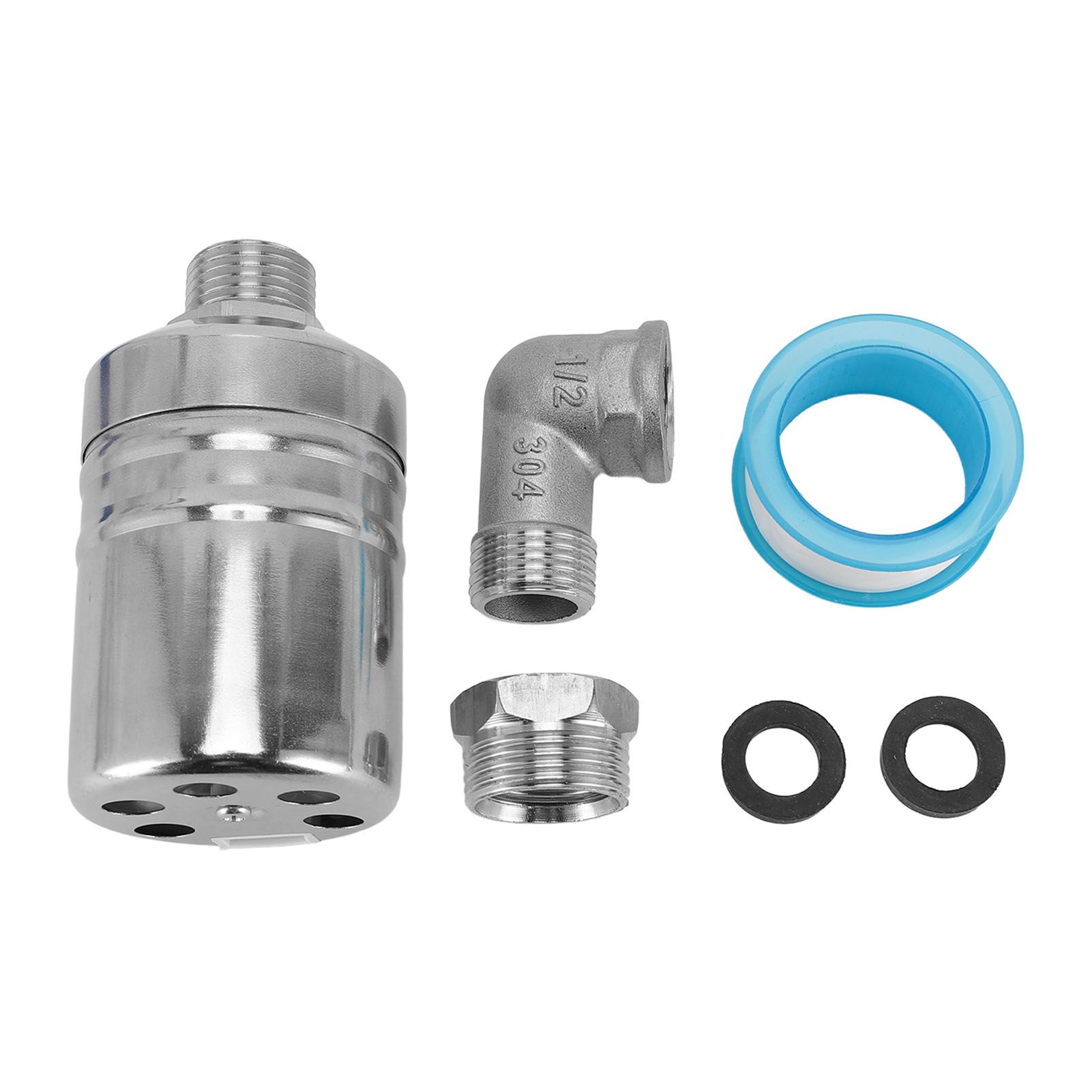 Water Level Control Float Valve with 1/2in Elbow 1/2in to 3/4in Adapter view 2
