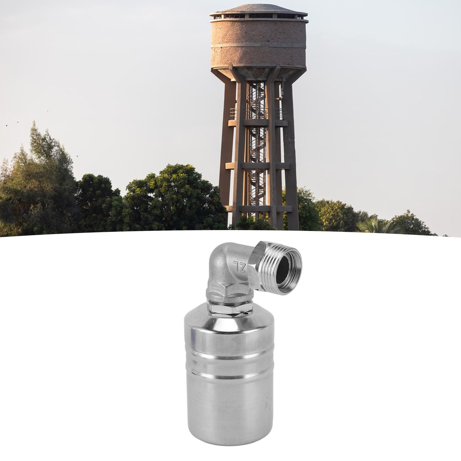 Water Level Control Float Valve with 1/2in Elbow 1/2in to 3/4in Adapter view 11