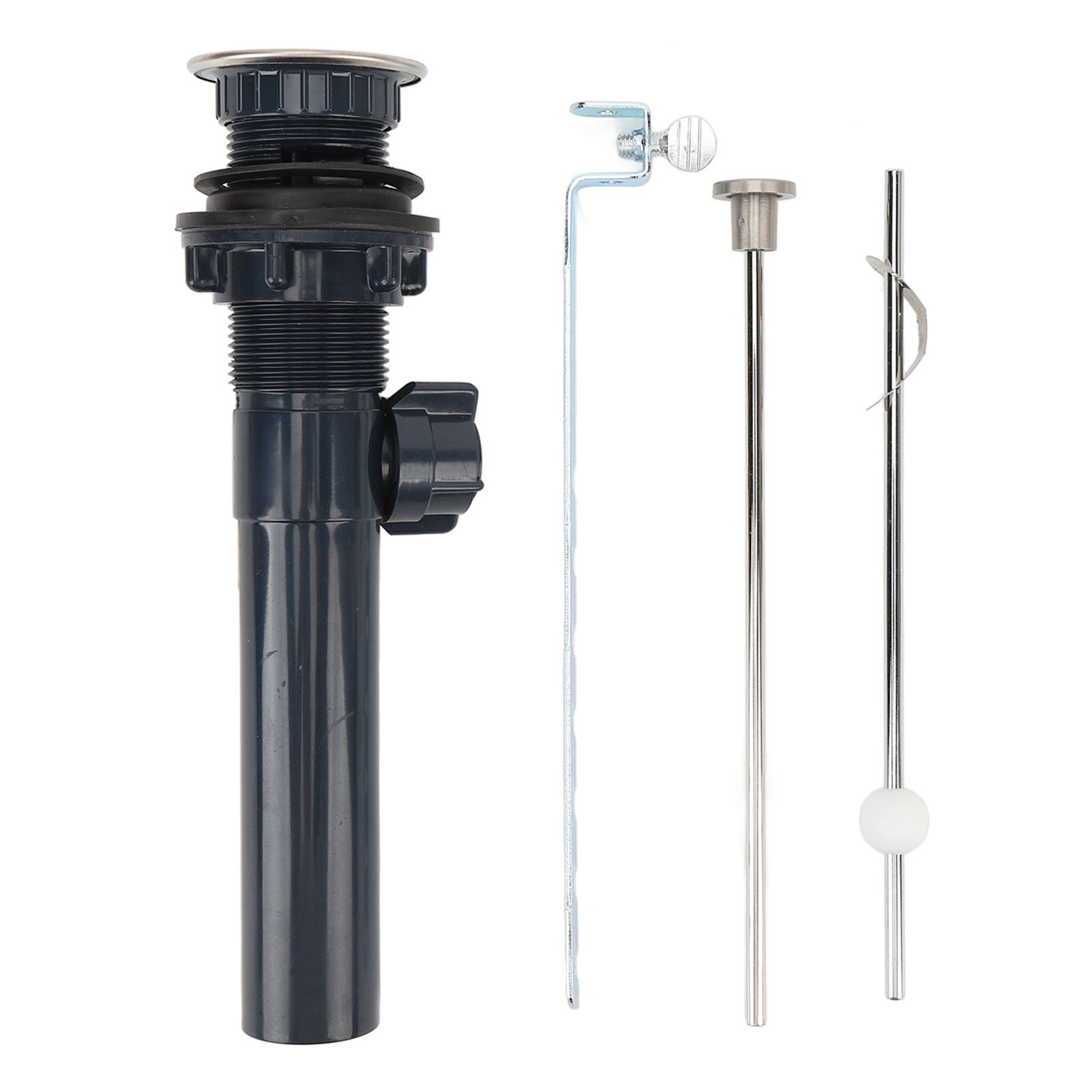 Sink Drain with Lift Rod Anti Clogging Assembly Stainless Steel Pop Up Sink view 3