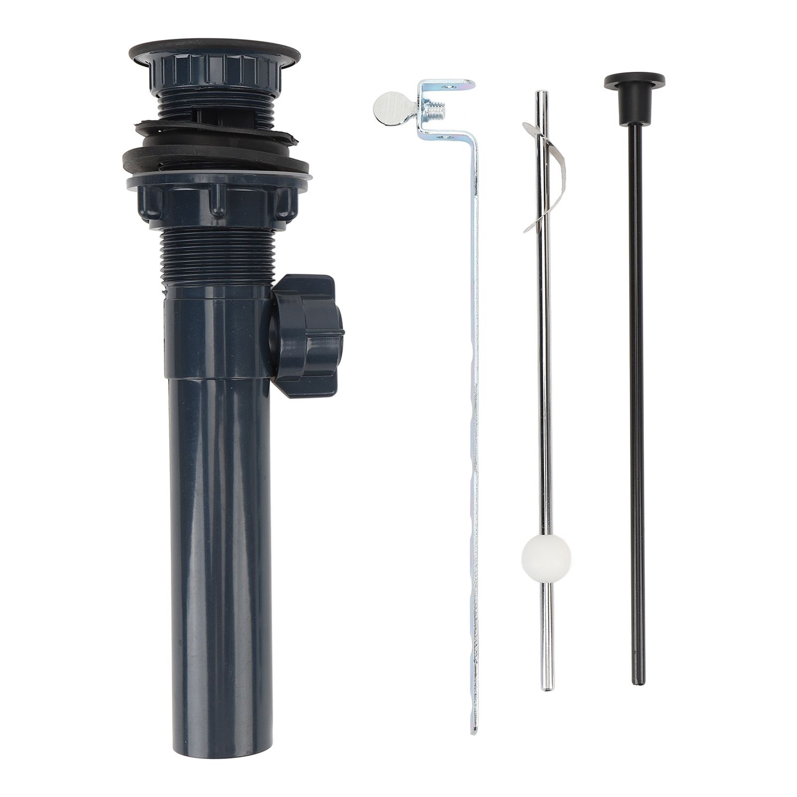 Sink Drain with Lift Rod Anti Clogging Assembly Stainless Steel Pop Up Sink view 3