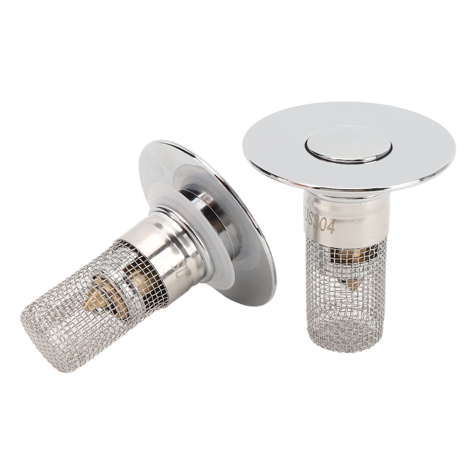 Bathroom Sink Drain Strainer with Detachable Mesh Basket Brass Core Sink Drain view 12