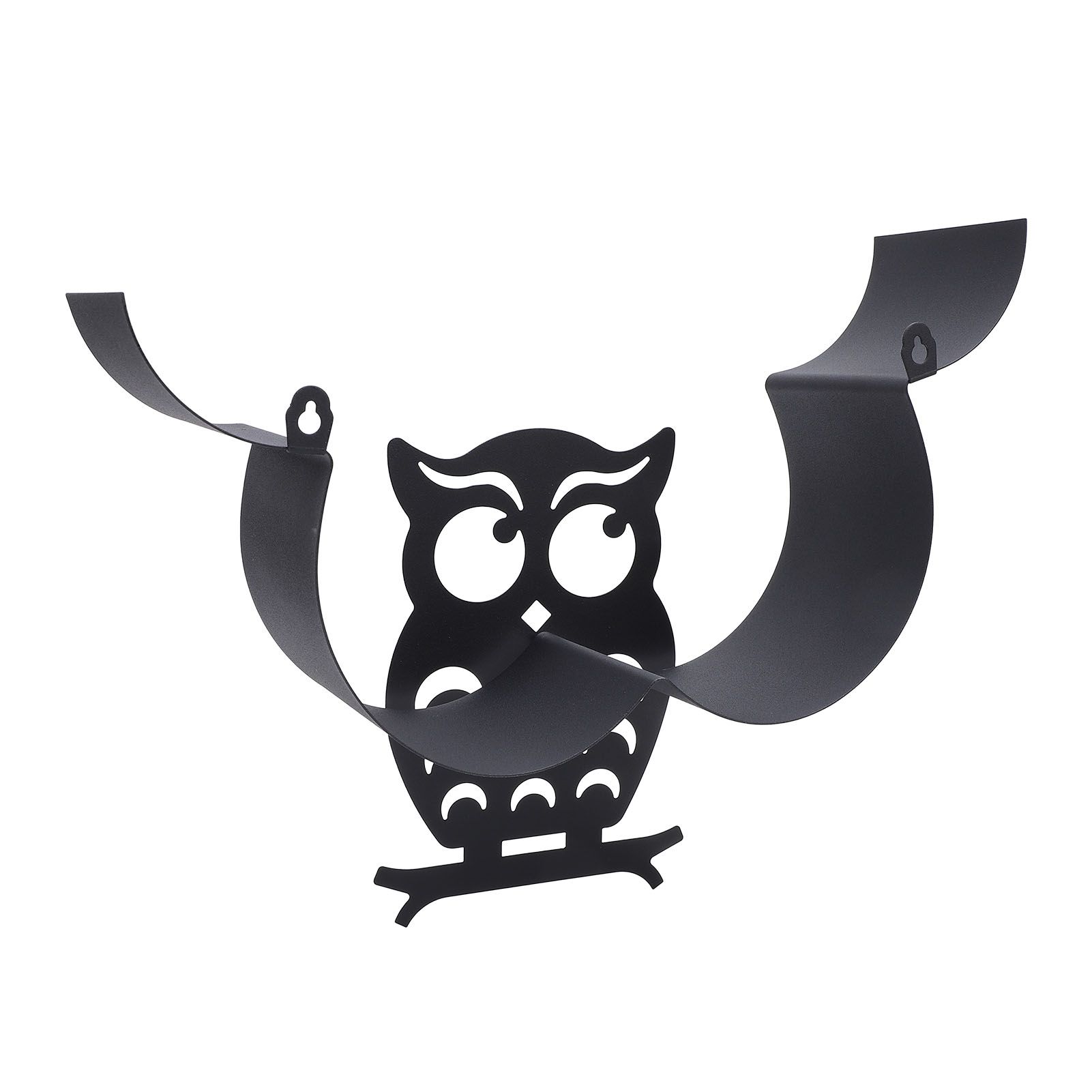 Owl Toilet Rolls Tissue Paper Storage Rack Wall Mounted Holder Dispenser Metal