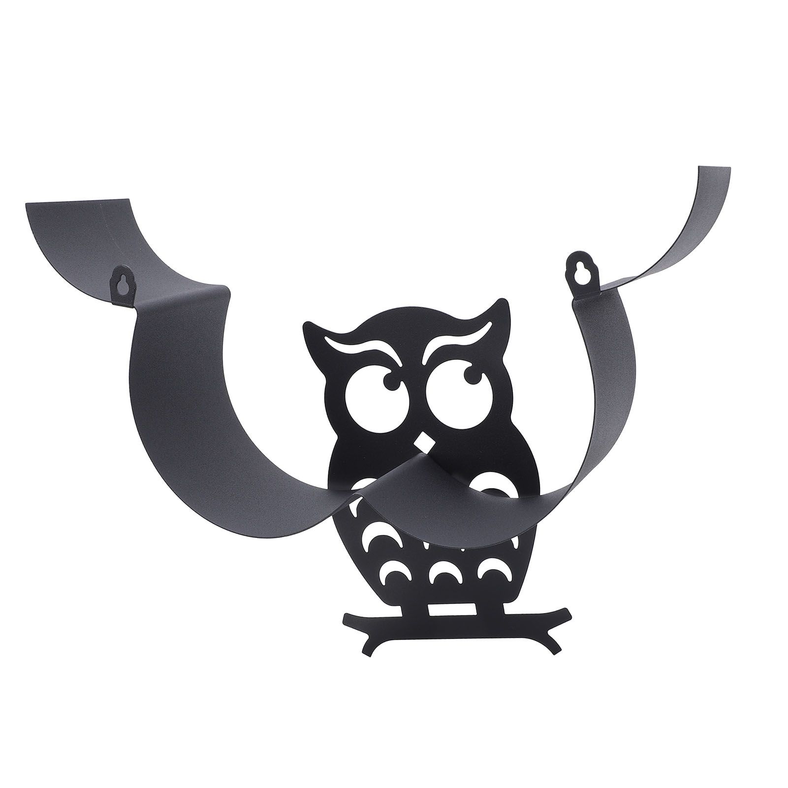 Owl Toilet Rolls Tissue Paper Storage Rack Wall Mounted Holder Dispenser Metal view 6
