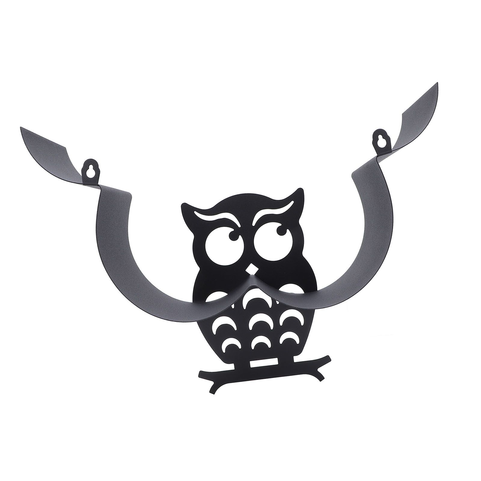 Owl Toilet Rolls Tissue Paper Storage Rack Wall Mounted Holder Dispenser Metal view 8