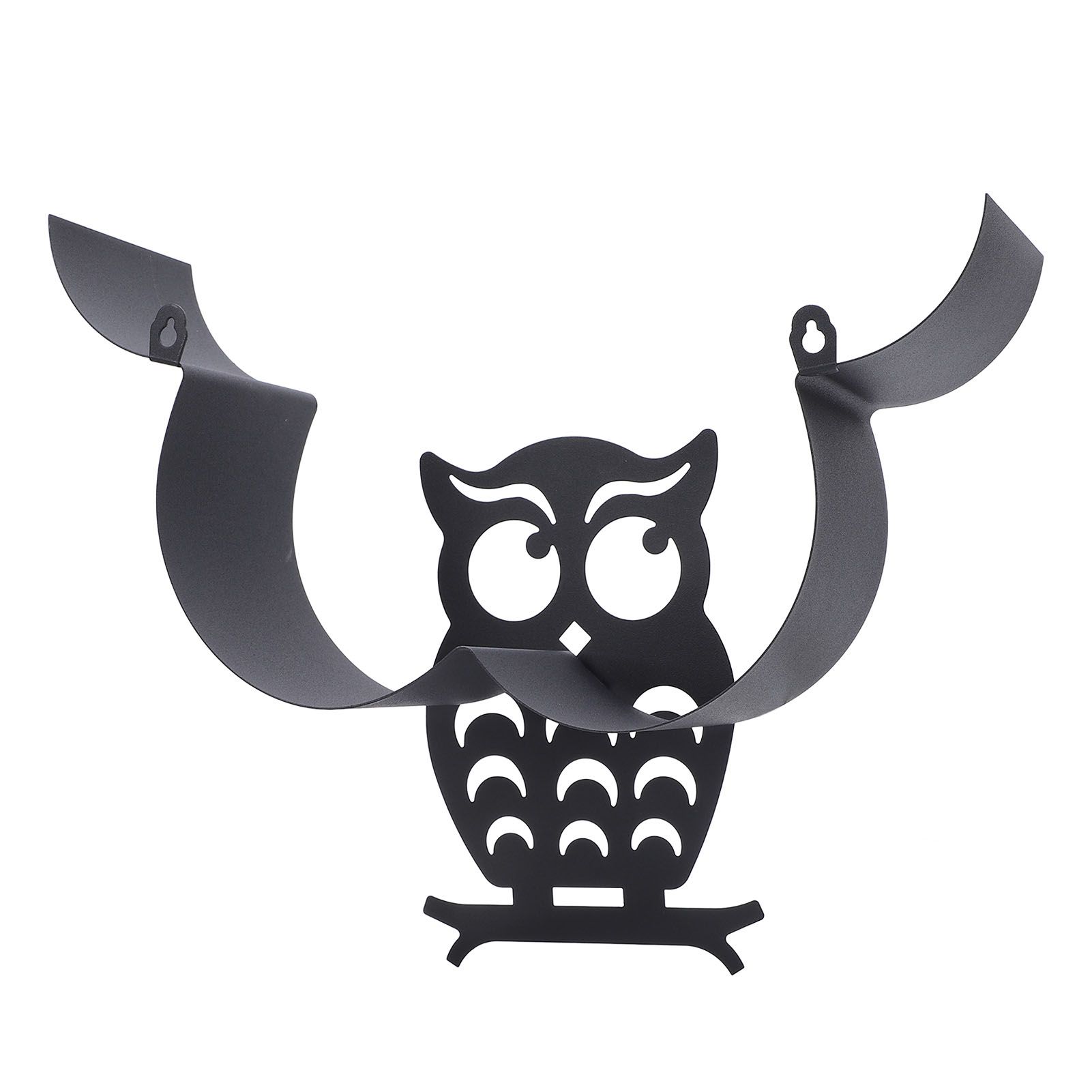 Owl Toilet Rolls Tissue Paper Storage Rack Wall Mounted Holder Dispenser Metal view 12