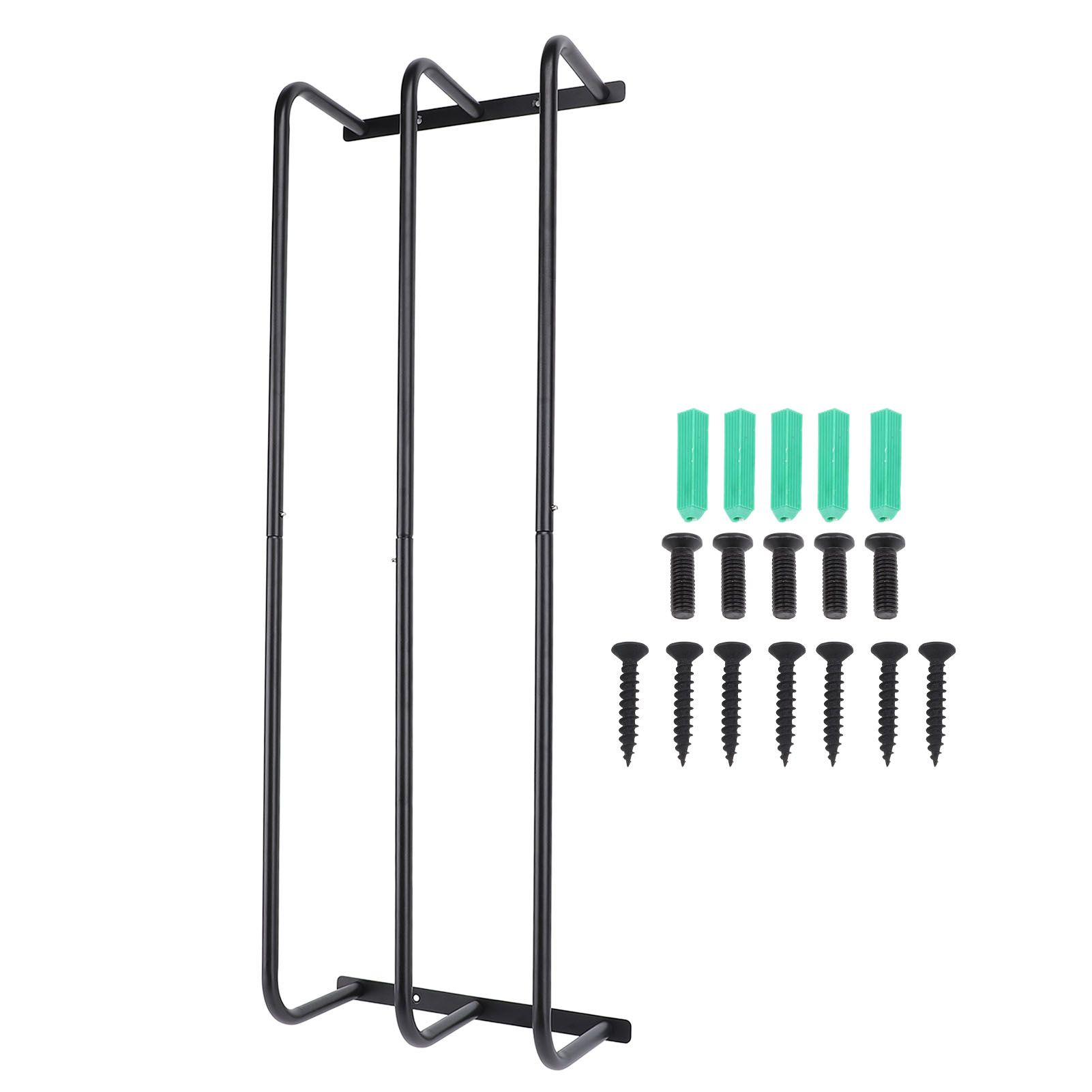Rolled Towels Rack Three Tubes Iron Wall Mounted Bath Towel Holder Vertical view 2