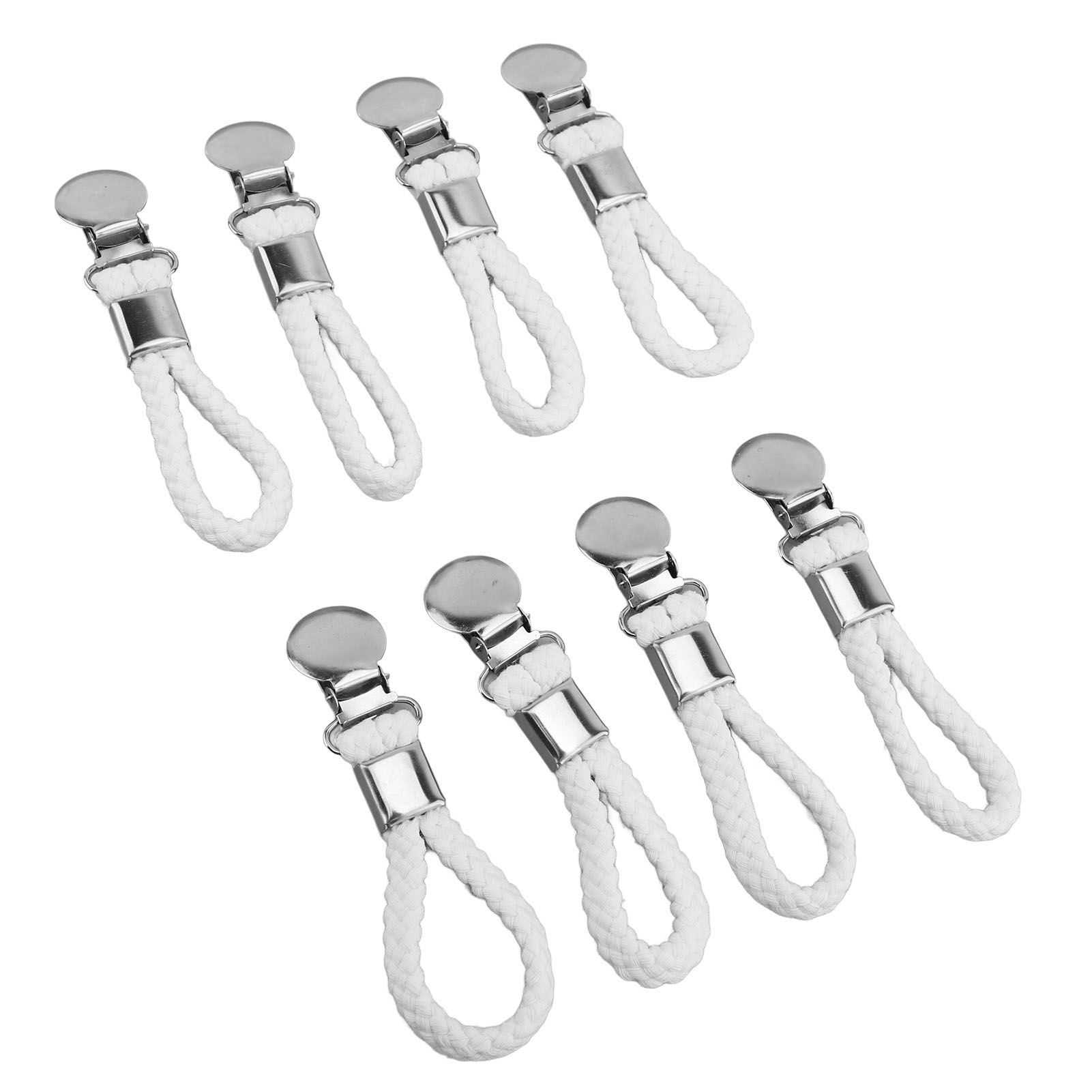 8pcs Hanging Tea Towels Clips with Loop Cotton for Home Kitchen Bathroom view 6