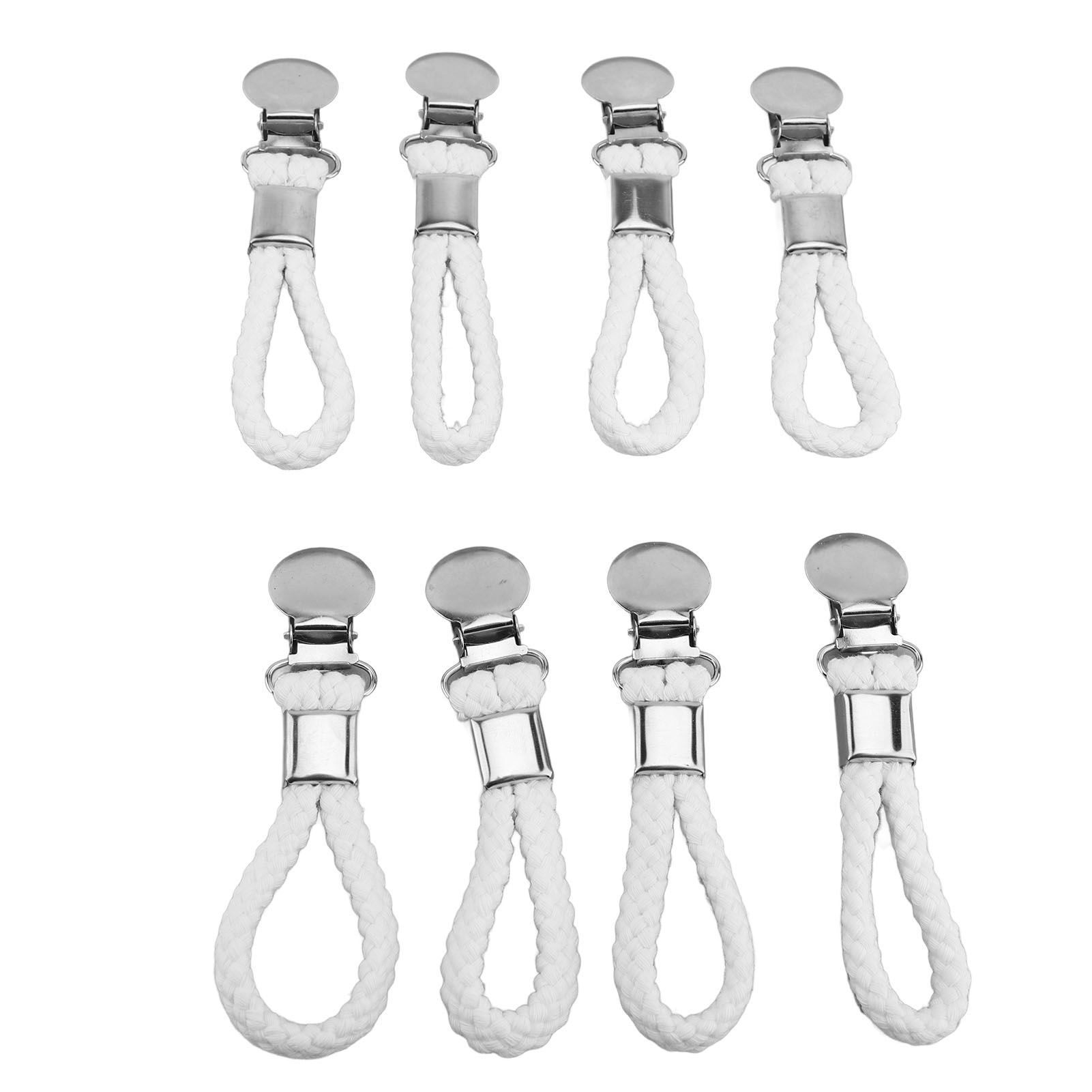 8pcs Hanging Tea Towels Clips with Loop Cotton for Home Kitchen Bathroom view 12