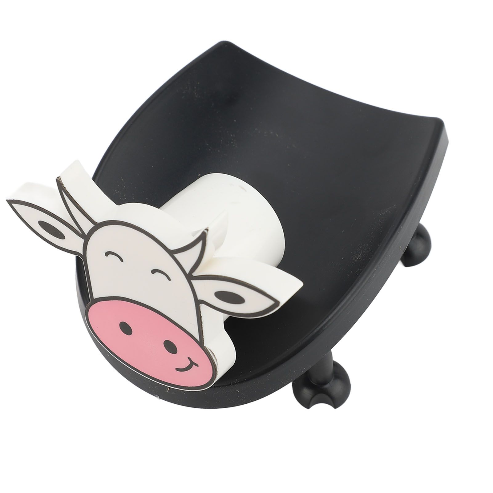 Cow Toilet Roll Holder Plastic Easy Using Decorative Tissue Paper Roll Storage view 9