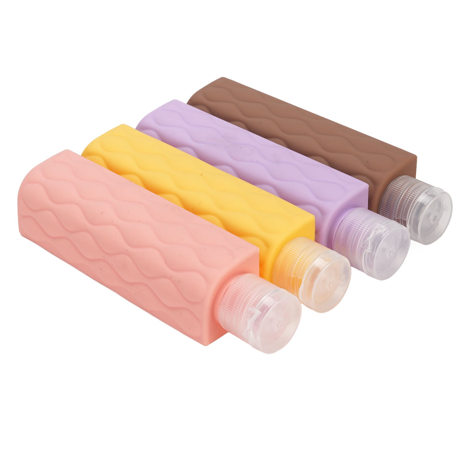 4 in 1 Portable Travel Bottles Set Leak Proof Wide Mouth Cute Silicone Travel view 8