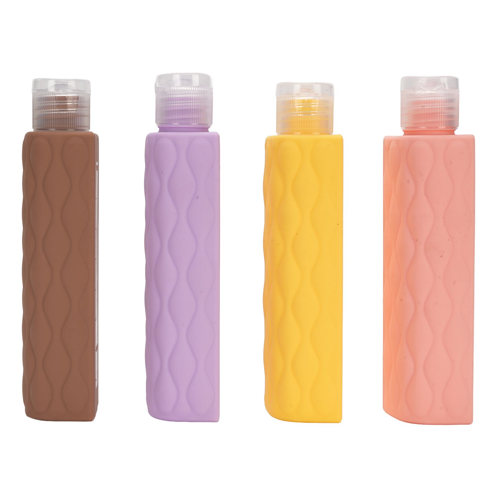 4 in 1 Portable Travel Bottles Set Leak Proof Wide Mouth Cute Silicone Travel view 9