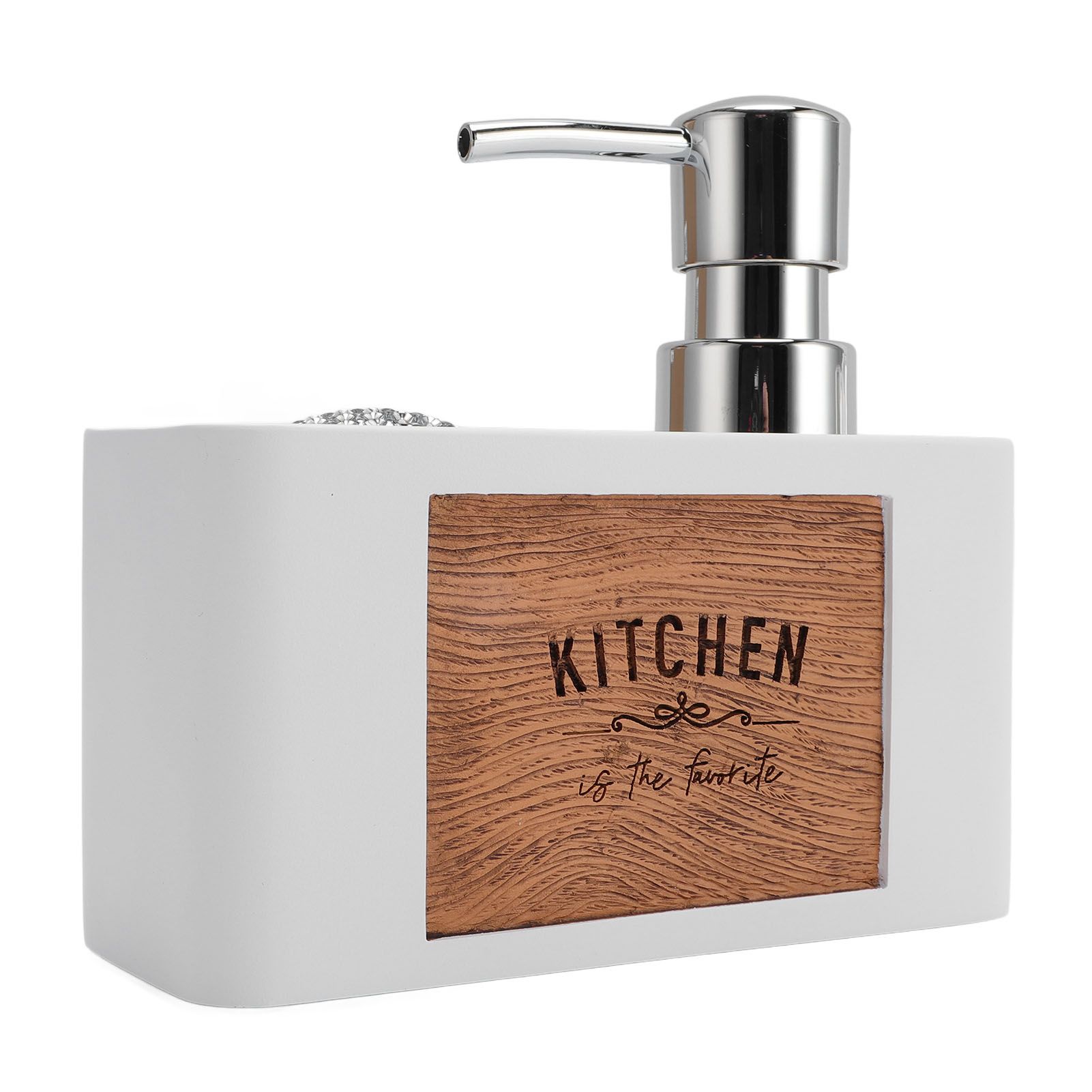 Dish Soap Dispenser Resin ABS Kitchen Liquid Soap Dispenser with Dish Brush view 4