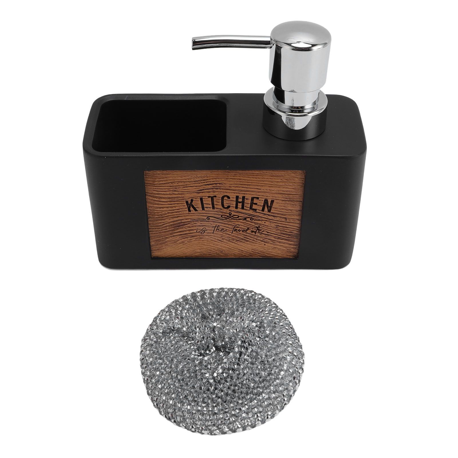 Dish Soap Dispenser Resin ABS Kitchen Liquid Soap Dispenser with Dish Brush view 3