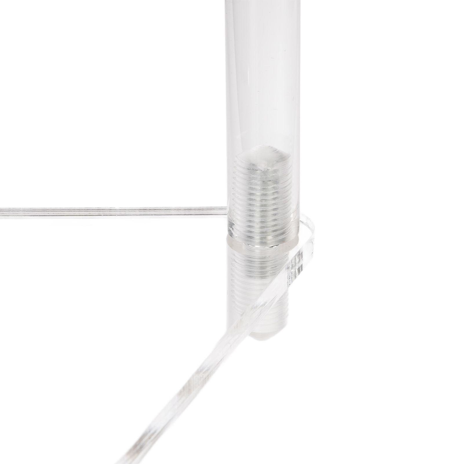 Acrylic Corner Shower Caddy 2 Tier Floor Standing Hollowed Corner Shelf view 2