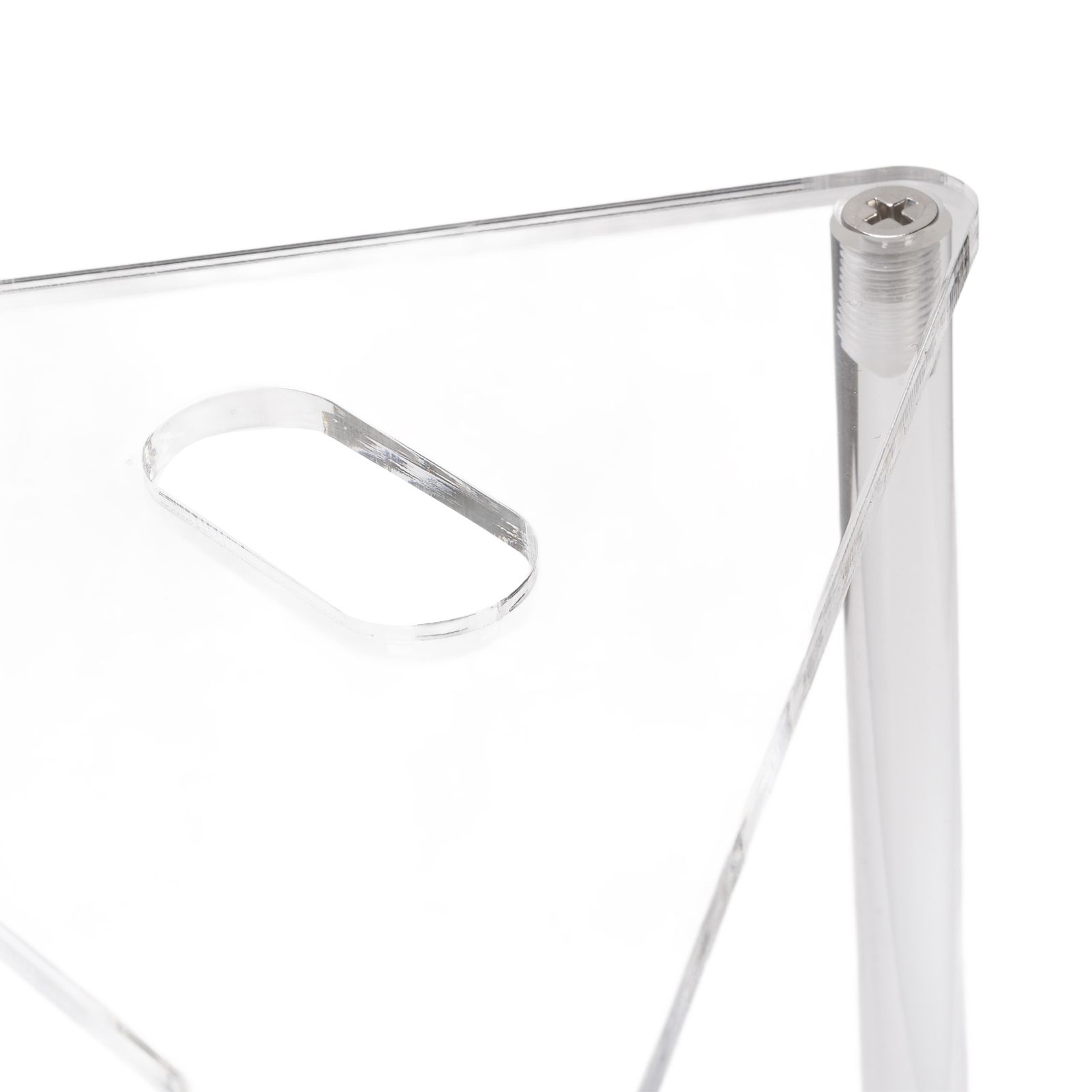Acrylic Corner Shower Caddy 2 Tier Floor Standing Hollowed Corner Shelf view 7