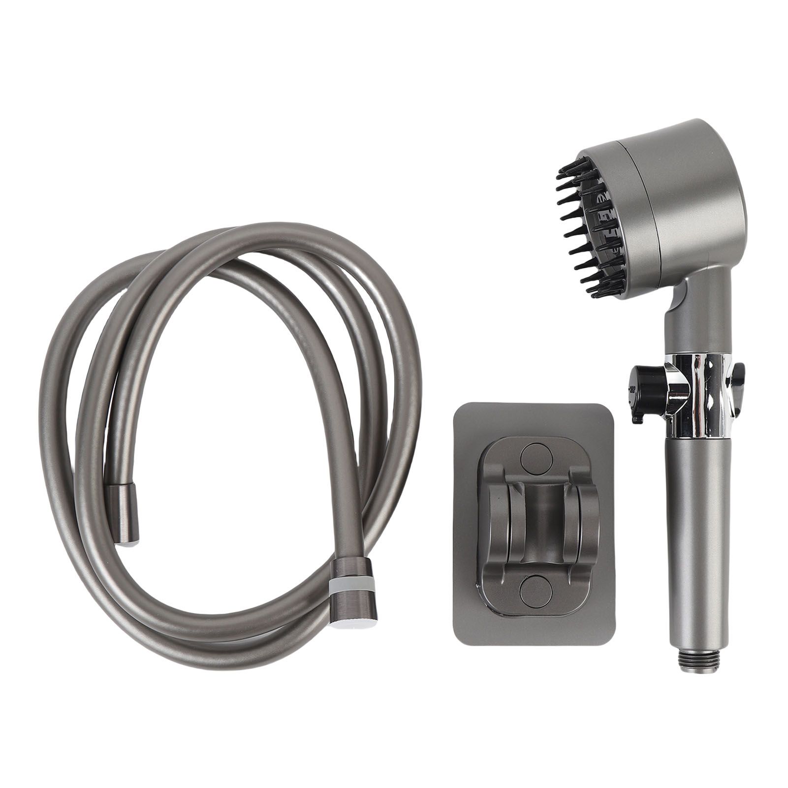 Pressure Boost Handheld Showerhead Cr Plated Plastic Multi Modes Flexible Hose view 3