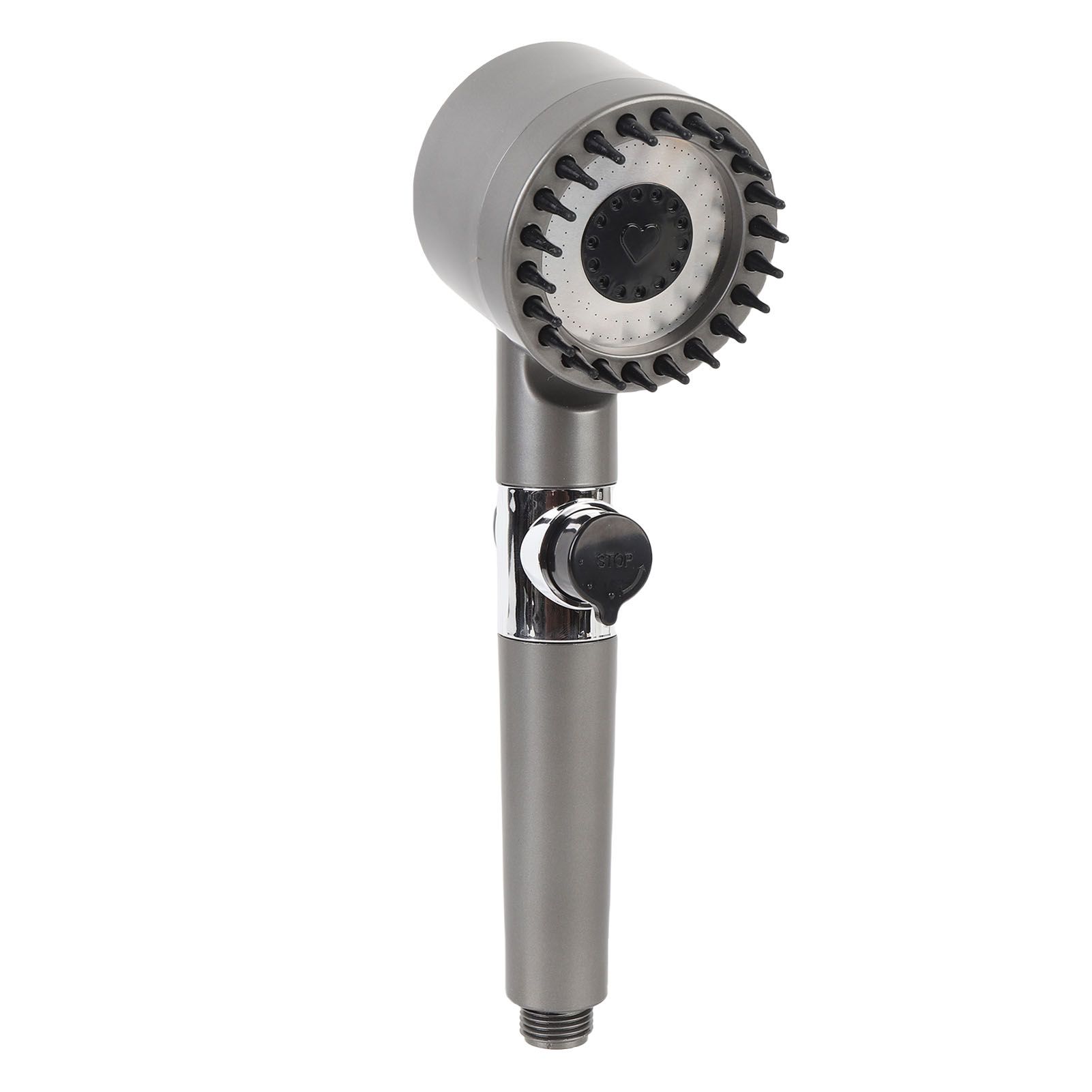 Pressure Boost Handheld Showerhead Cr Plated Plastic Multi Modes Flexible Hose view 4