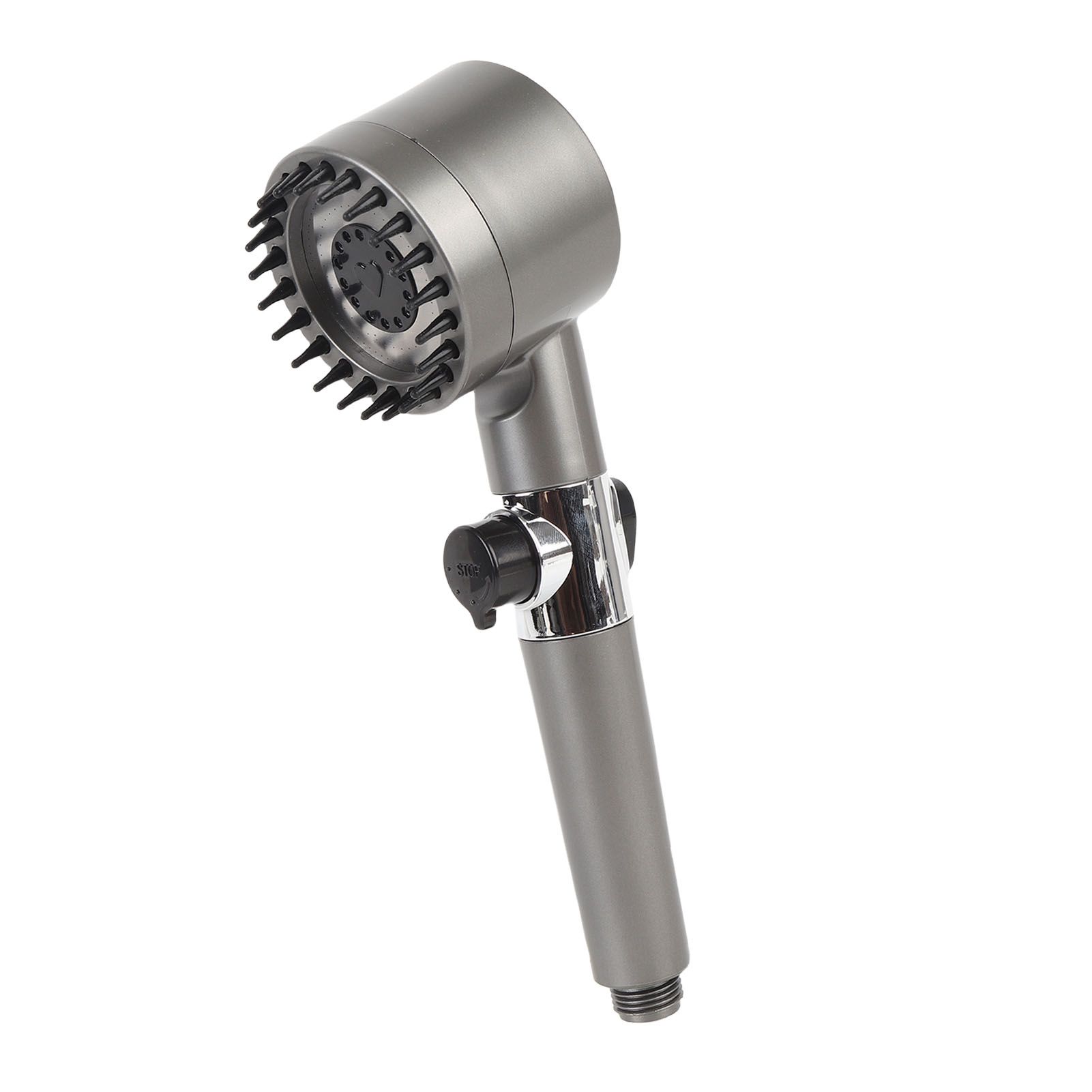 Pressure Boost Handheld Showerhead Cr Plated Plastic Multi Modes Flexible Hose view 8