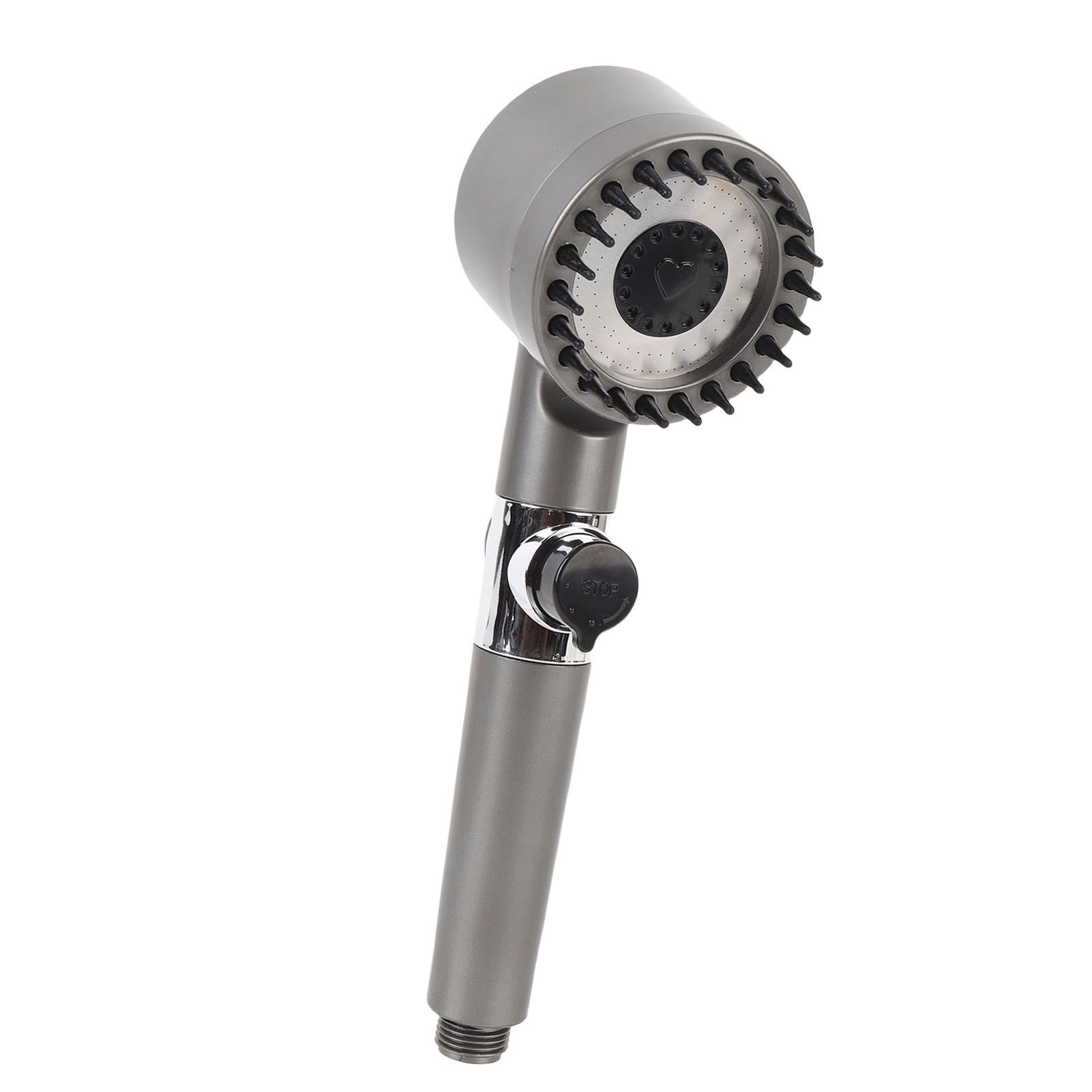 Pressure Boost Handheld Showerhead Cr Plated Plastic Multi Modes Flexible Hose view 11