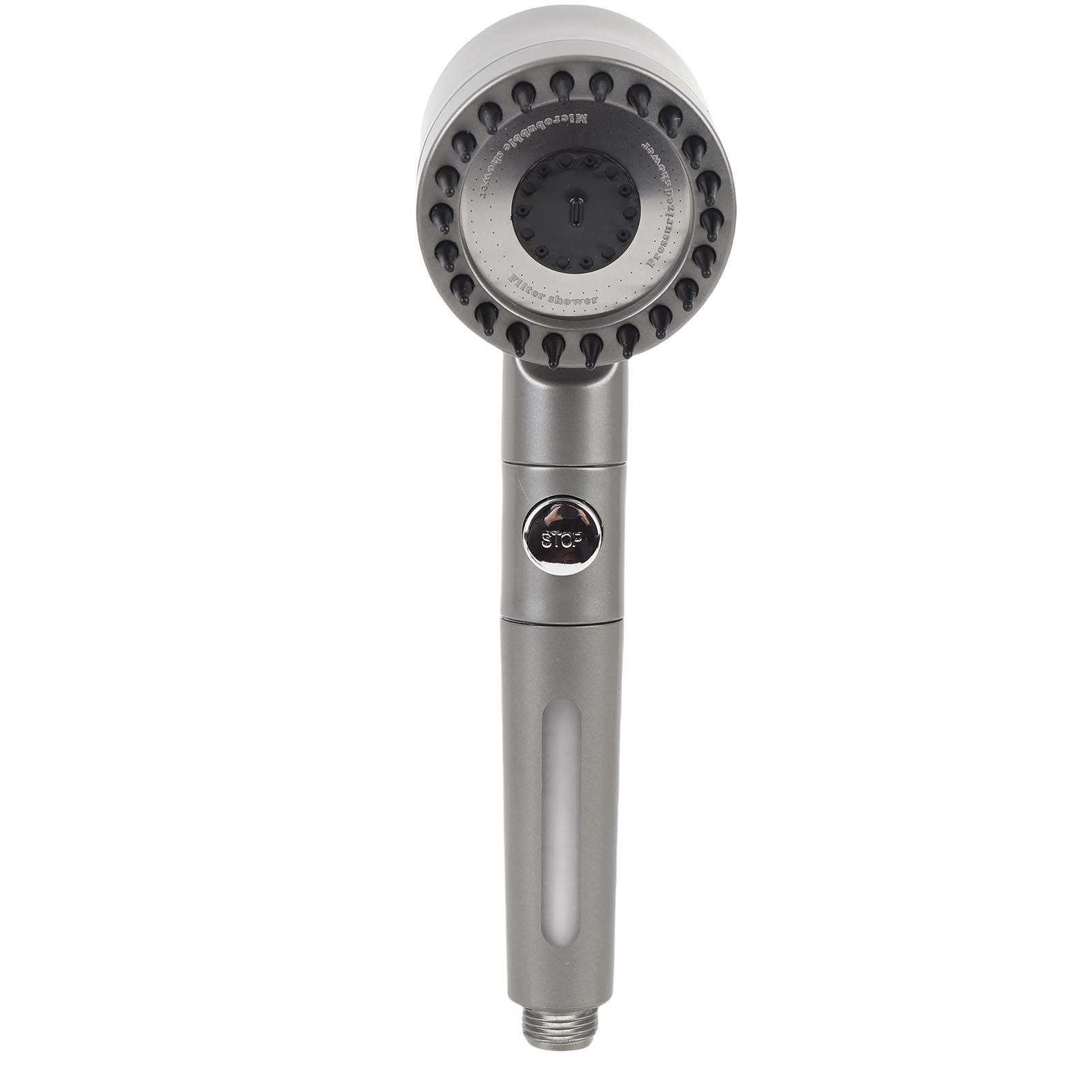 Handheld Filtered Shower Sprayer Adjustable Spray Modes Plastic Chrome Plated