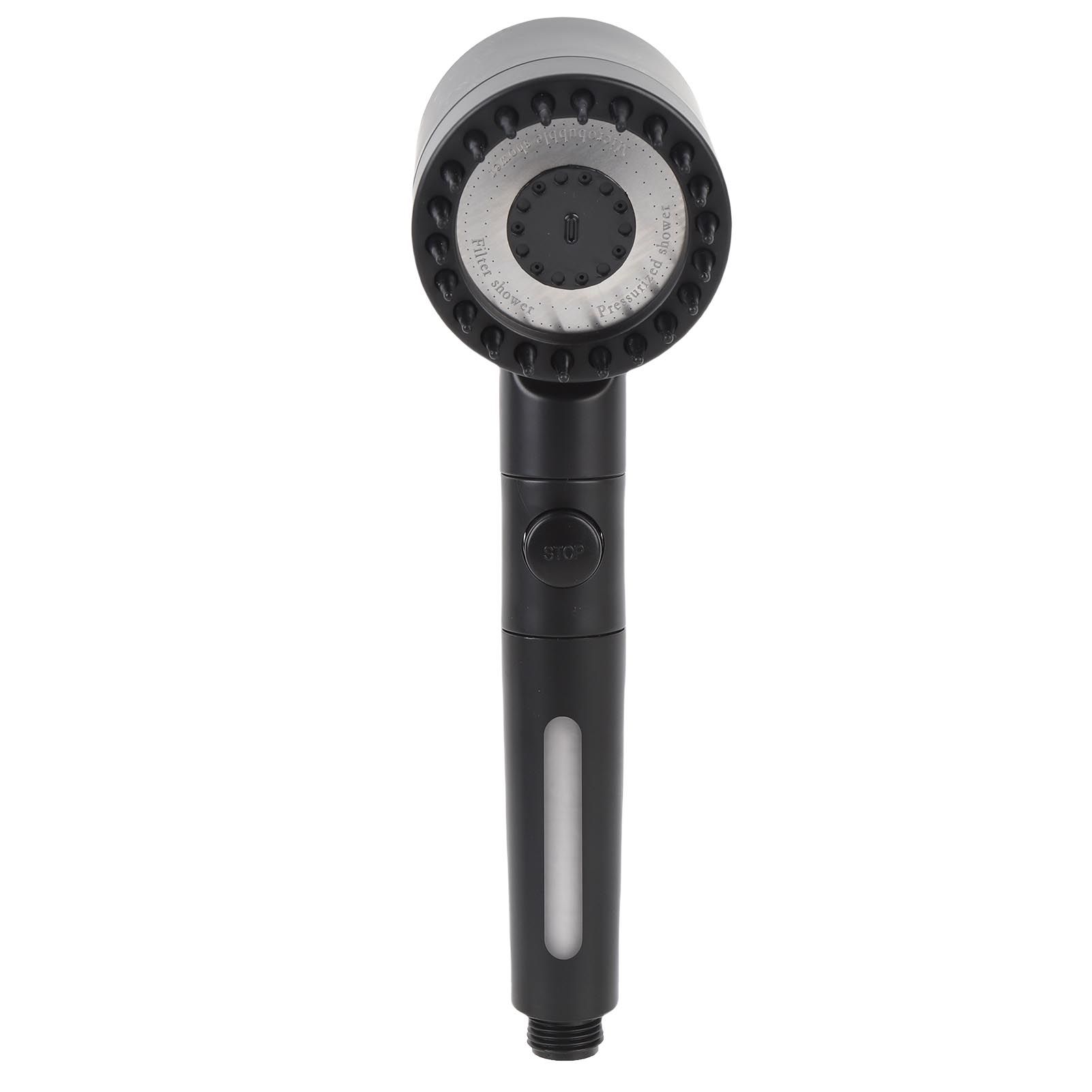 Handheld Filtered Shower Sprayer Adjustable Spray Modes Plastic Chrome Plated view 4
