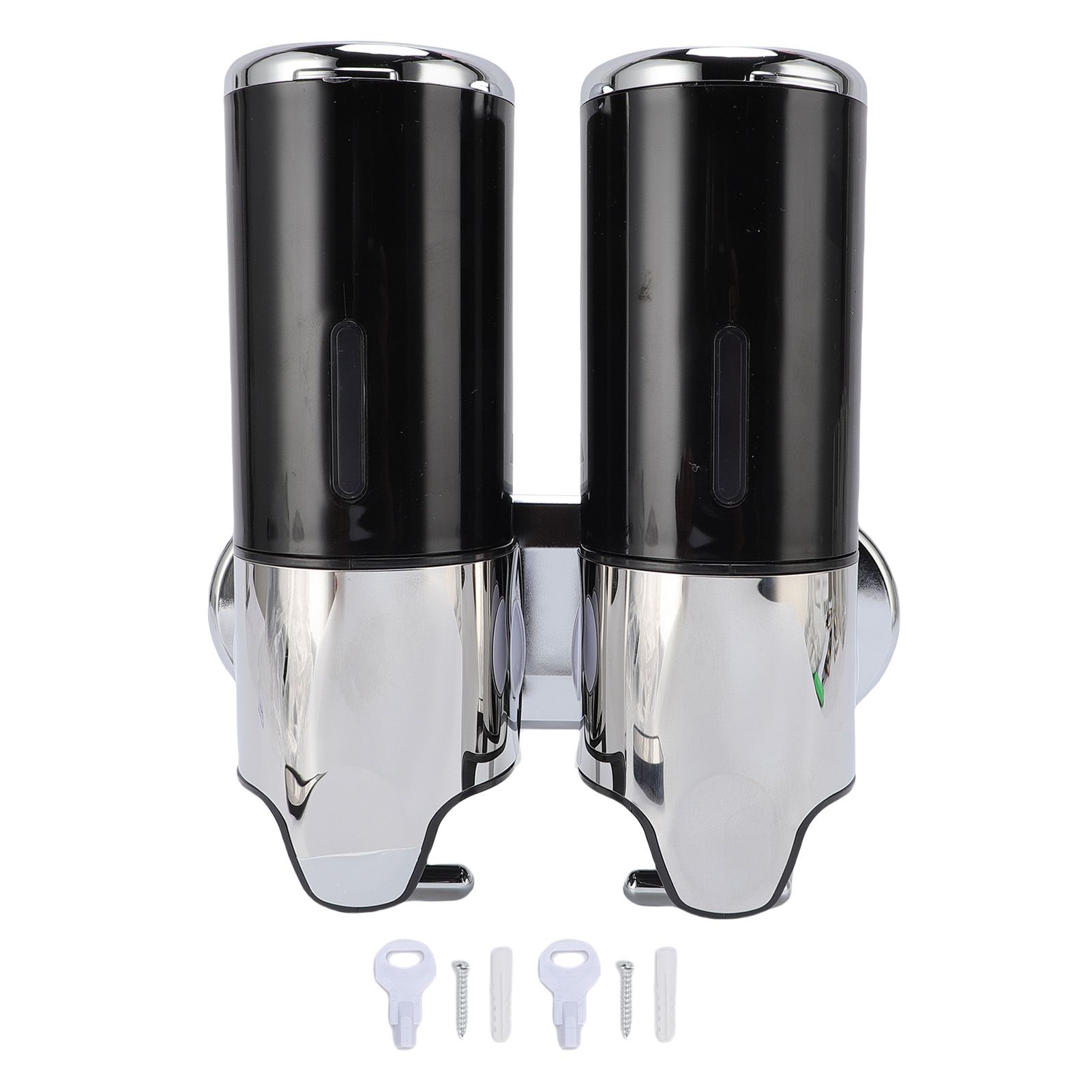 Wall Mount Soap Dispenser Double Cylinder 1000ml Manual Wall Mounted Bathroom view 3